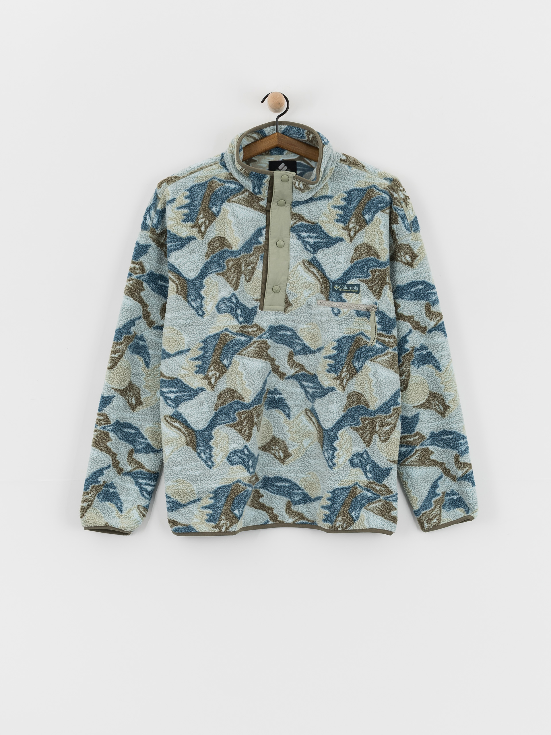 Hanorac din fleece Columbia Helvetia II Printed Half Snap (safari/sunscapes)