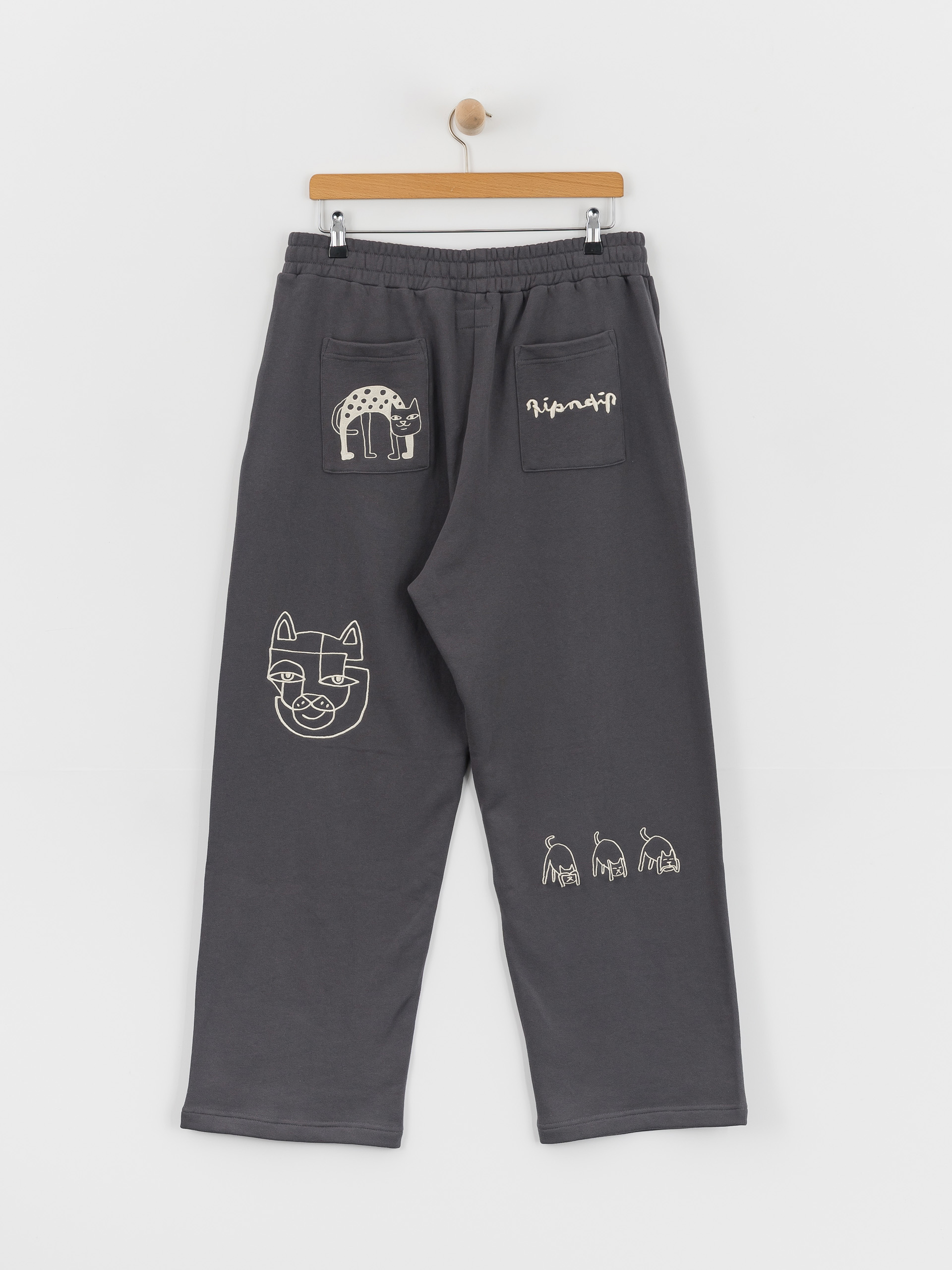 Pantaloni RipNDip Blonded Straight Leg (charcoal)