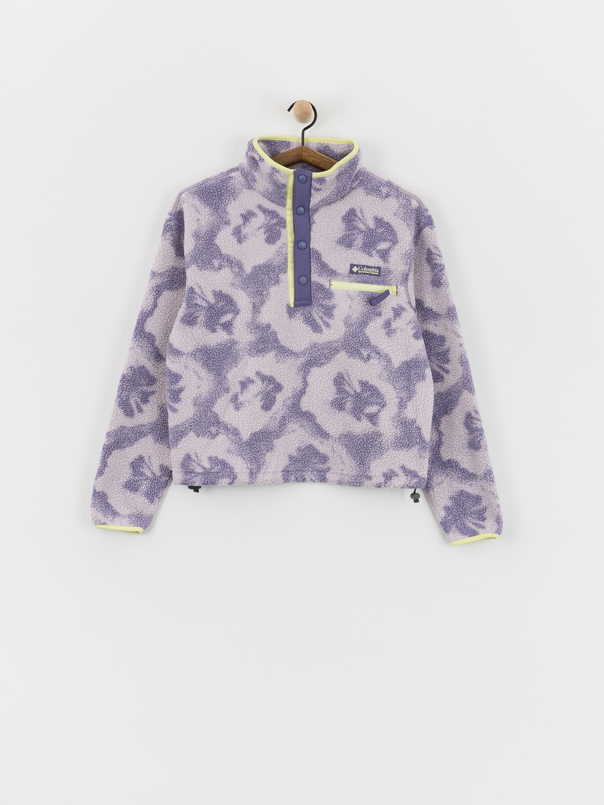 Hanorac din fleece Columbia Helvetia II Printed Cropped Half Snap Wmn