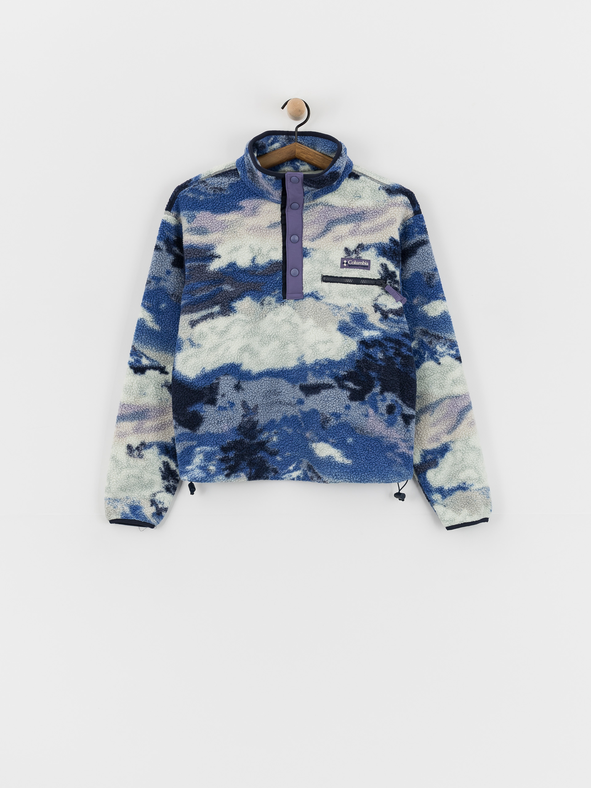 Hanorac din fleece Columbia Helvetia II Printed Cropped Half Snap