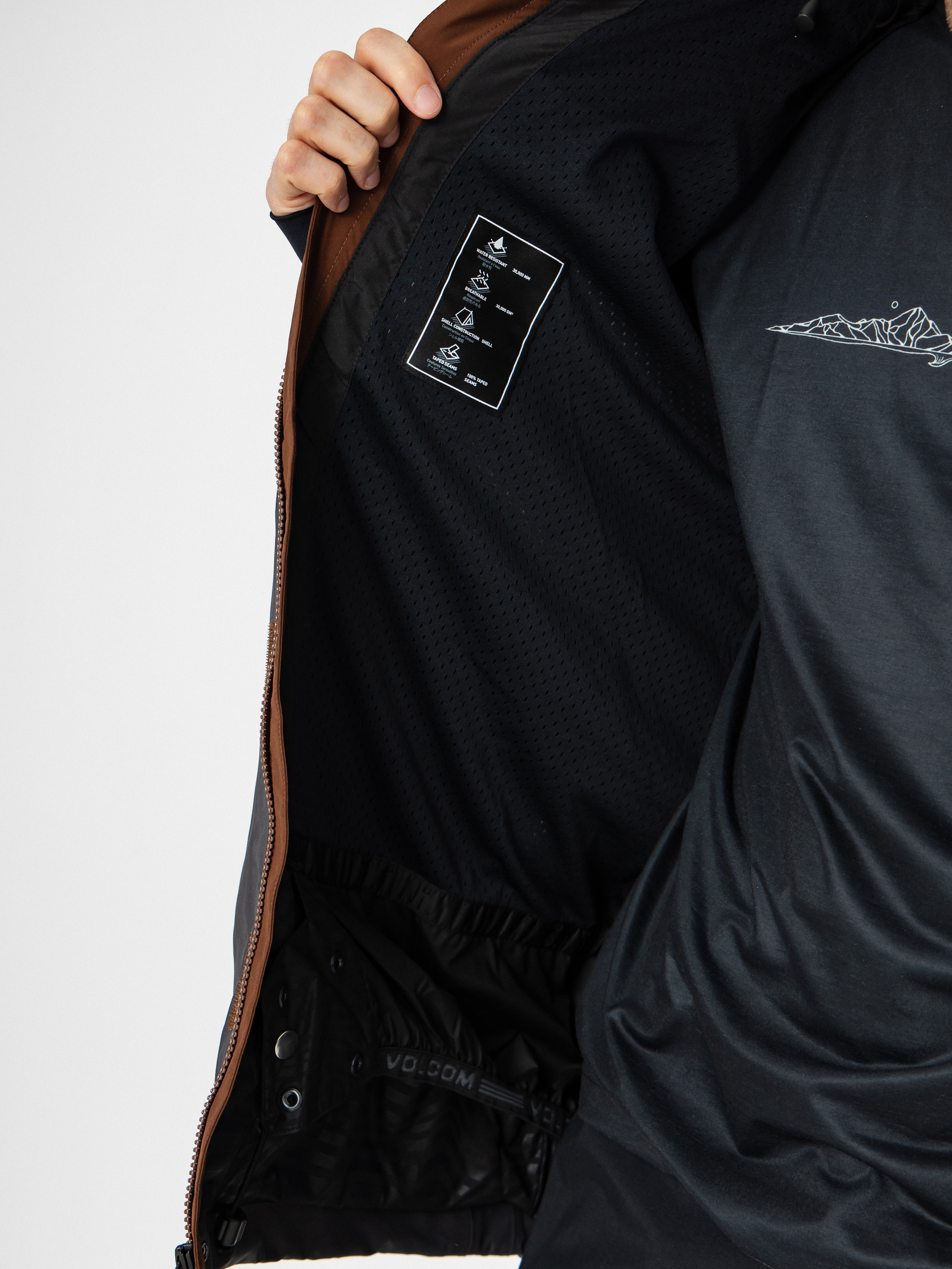 Pentru bărbați Geacă de snowboard Volcom Rnge Stretch 30K (brown)