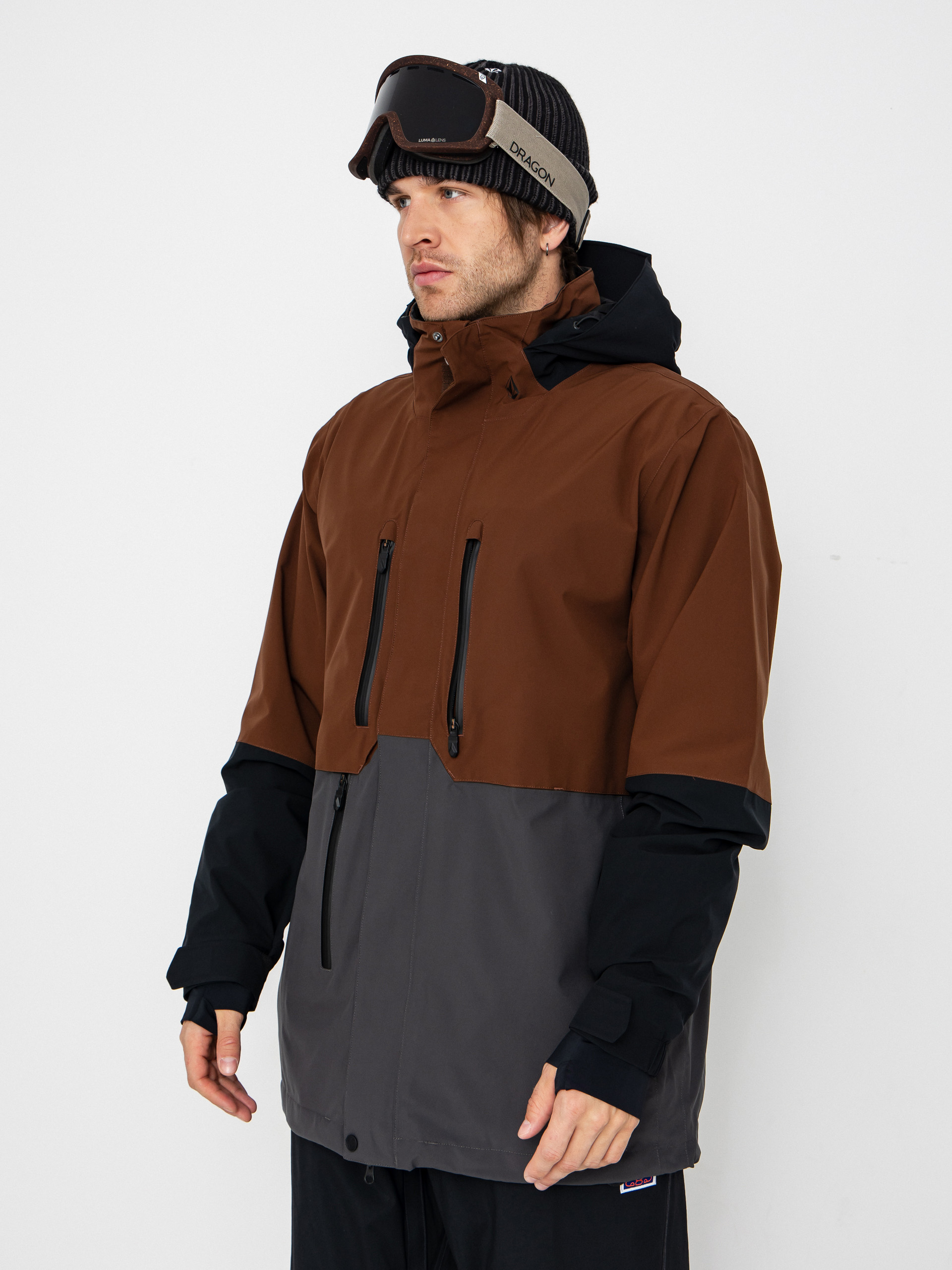 Pentru bărbați Geacă de snowboard Volcom Rnge Stretch 30K (brown)