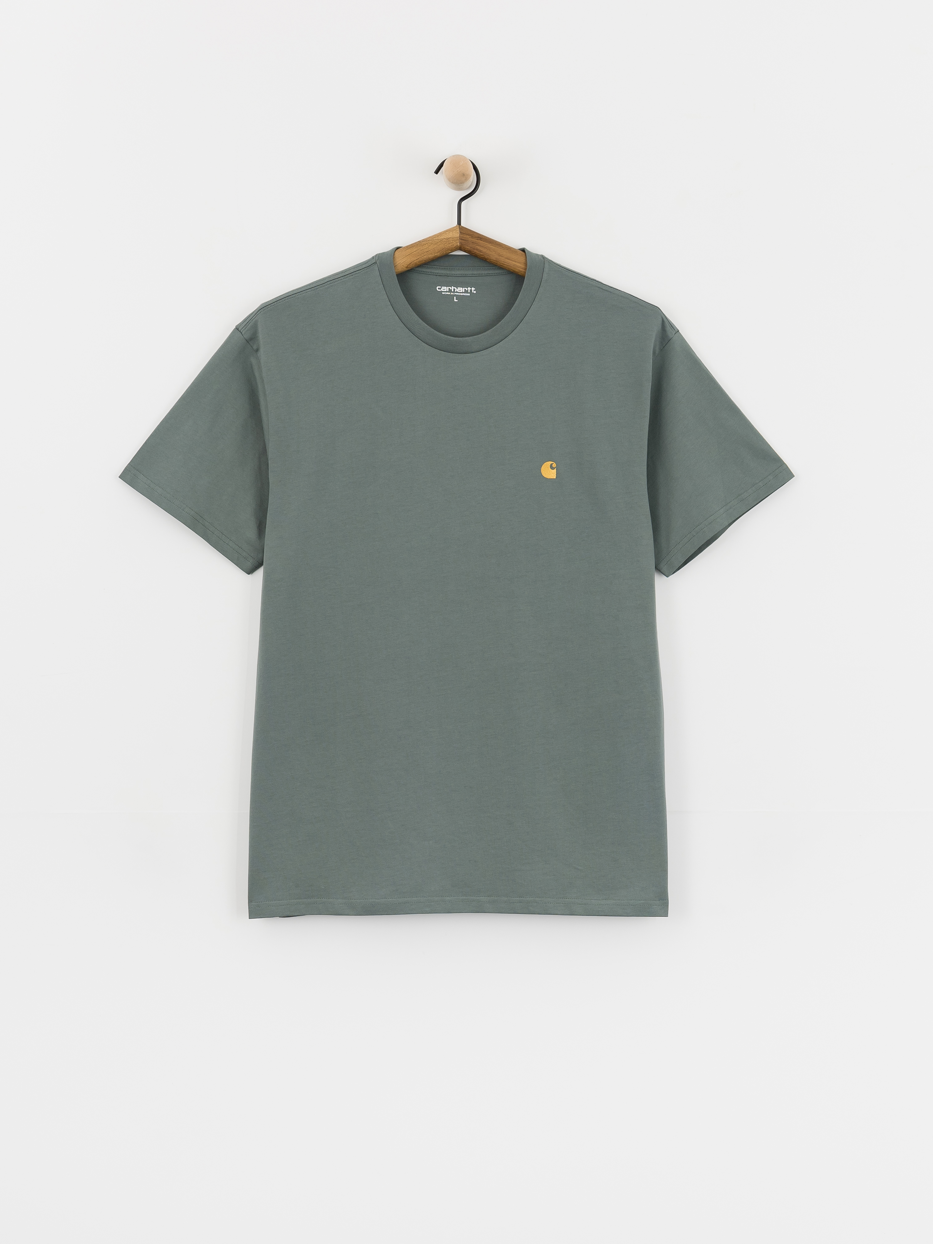 Tricou Carhartt WIP Chase (velvet green/gold)