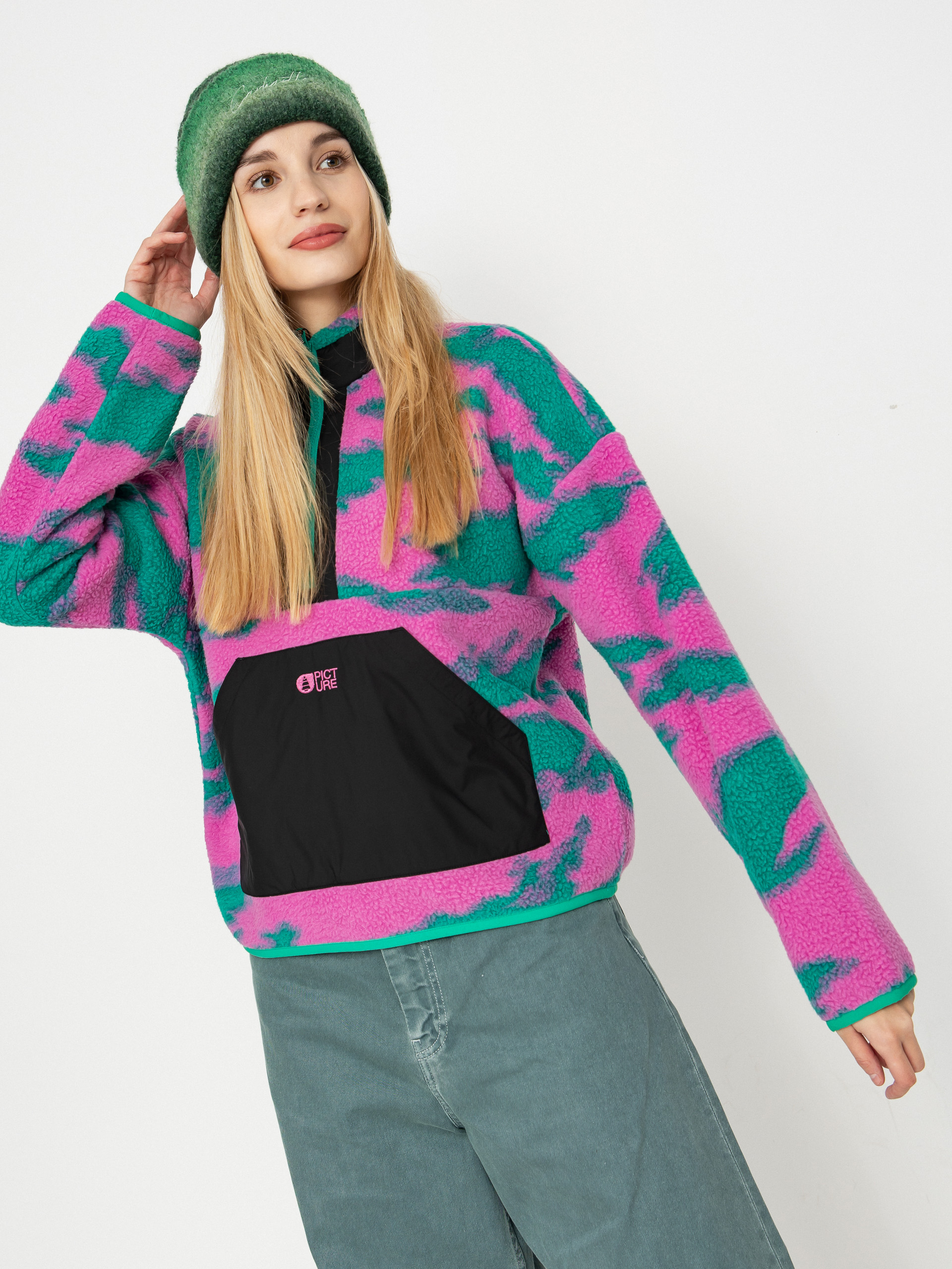 Hanorac din fleece Picture Zelkova Printed 1/4 Zip Wmn