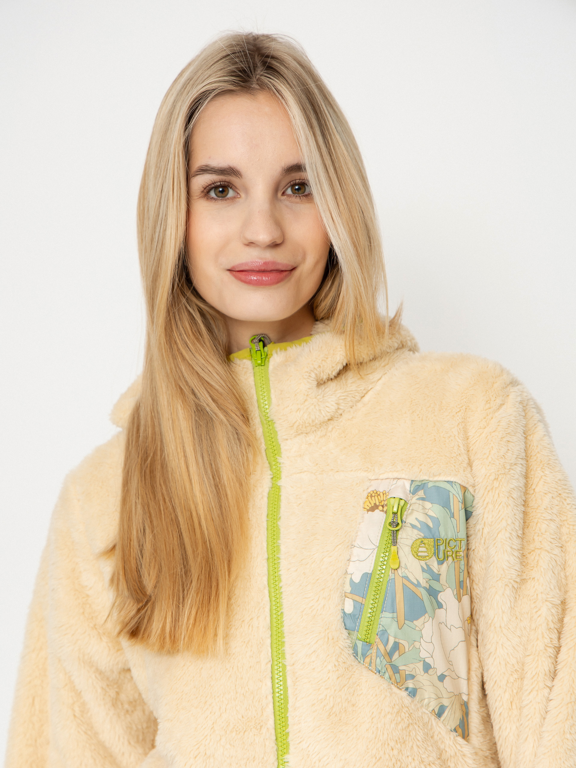 Pentru femei Hanorac din fleece Picture Izimo (wood ash)