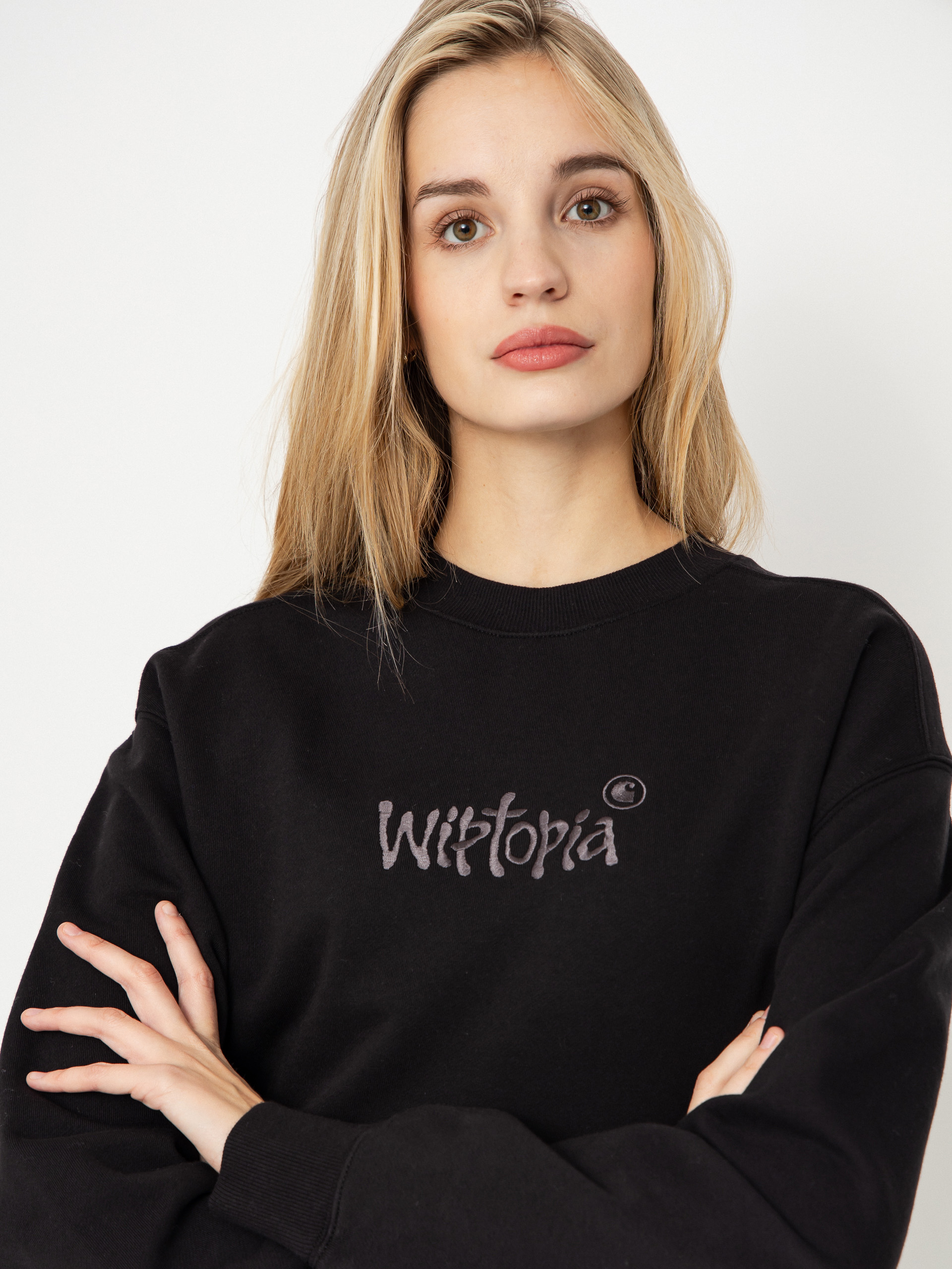Hanorac Carhartt WIP Wiptopia Script Wmn (black/dark grey)