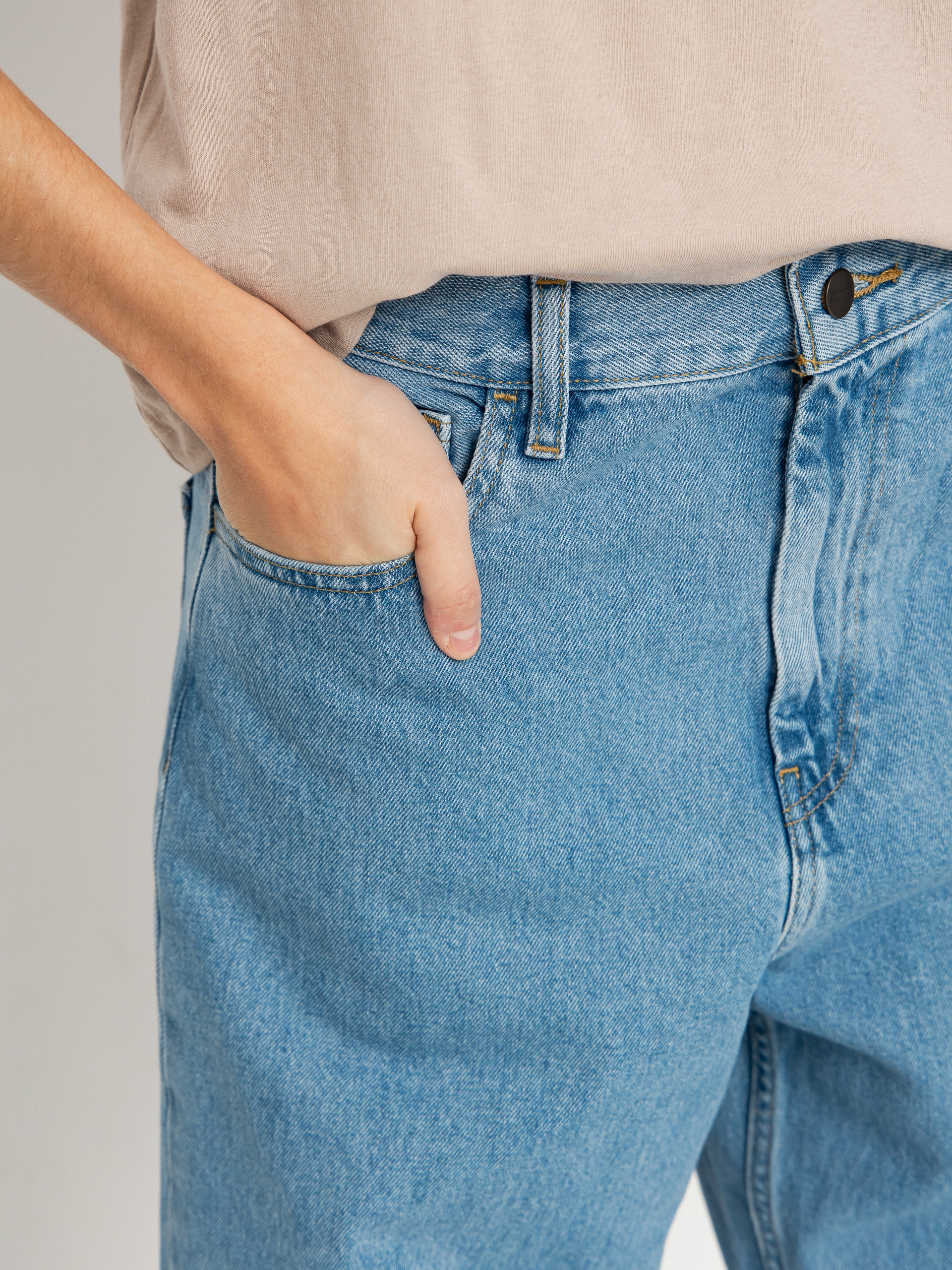 Pantaloni Carhartt WIP Brandon Wmn (blue stone bleched)