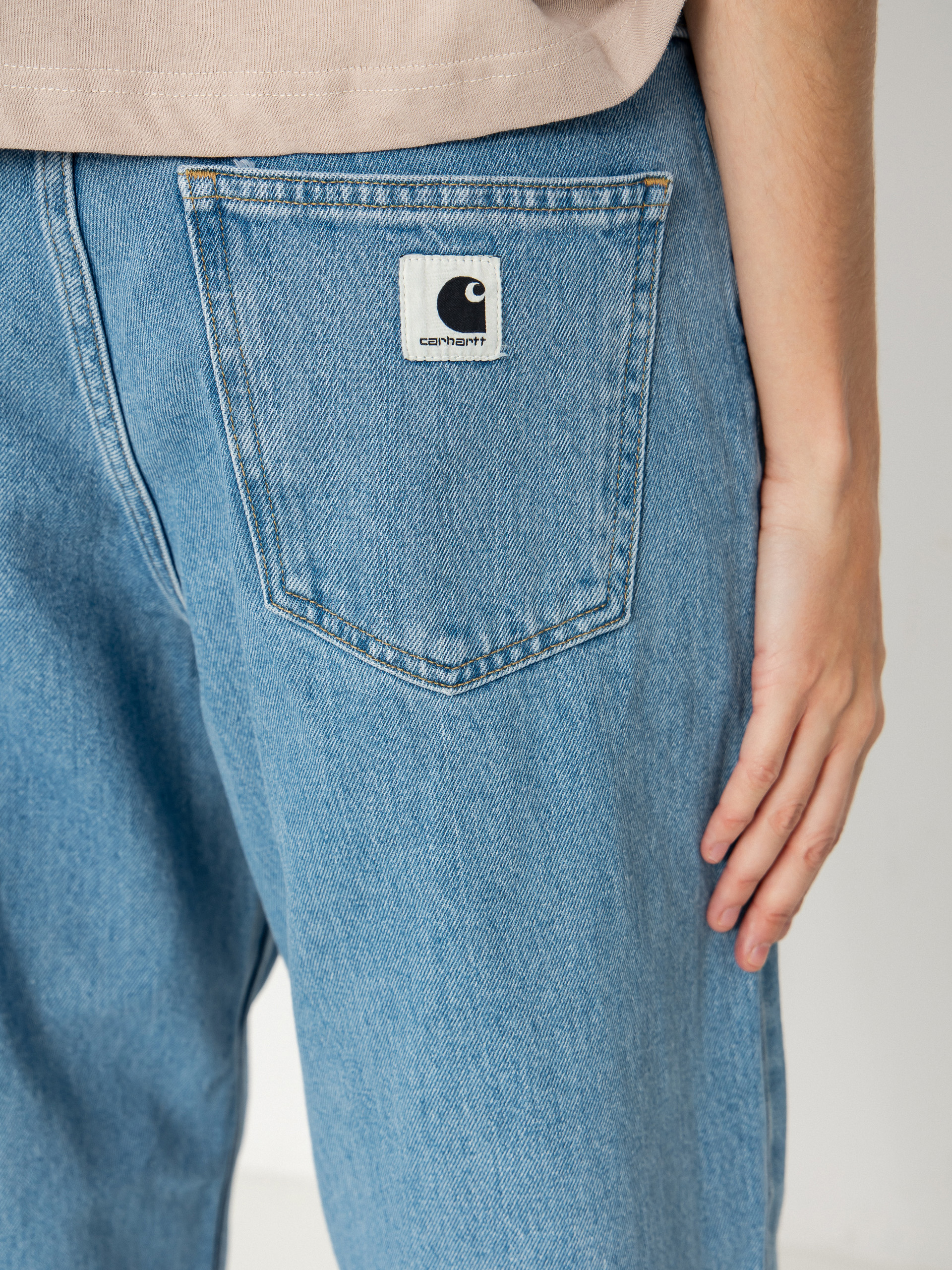 Pantaloni Carhartt WIP Brandon Wmn (blue stone bleched)