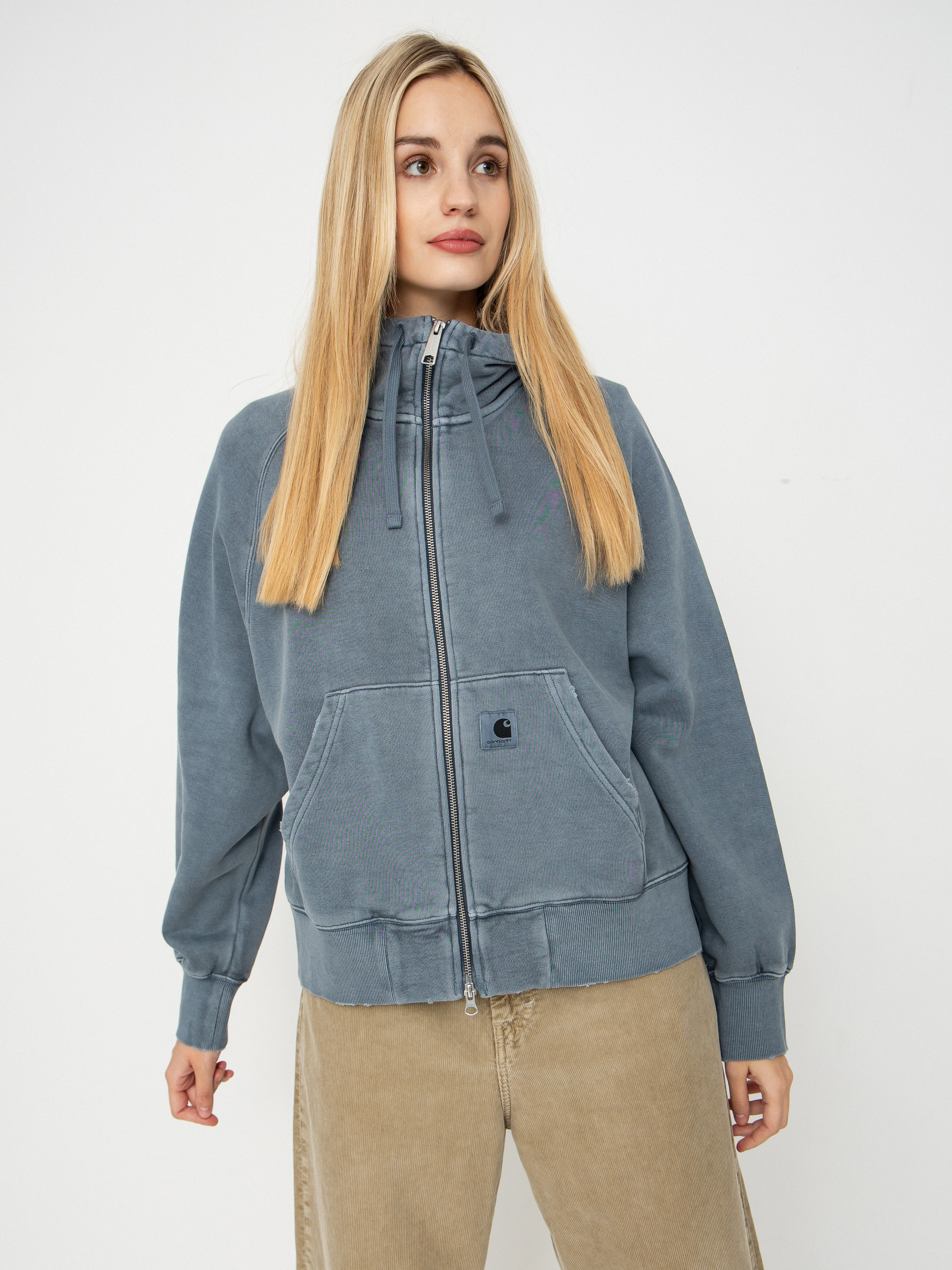 Hanorac cu glugă Carhartt WIP Torion ZHD Wmn (office blue)