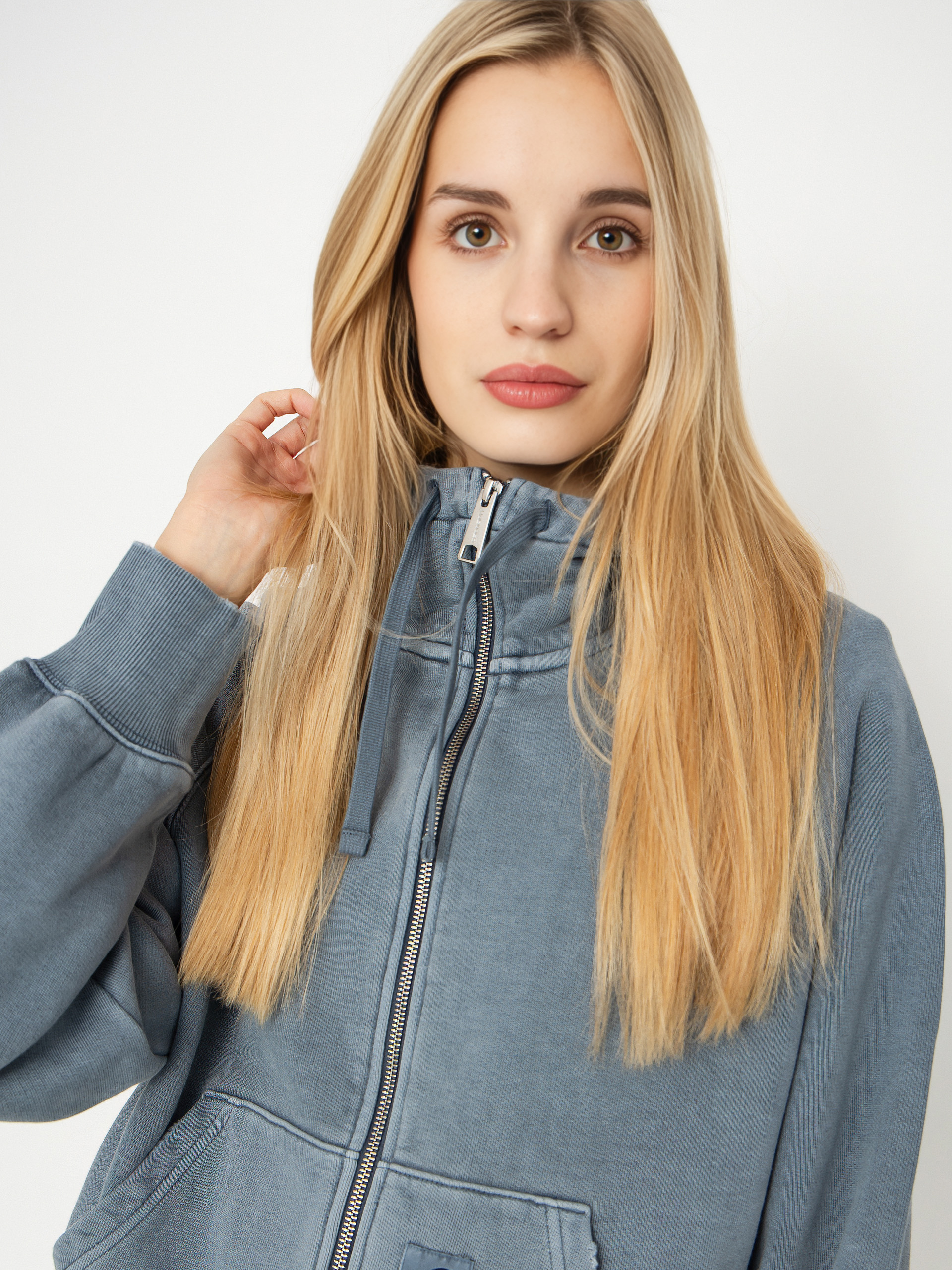 Hanorac cu glugă Carhartt WIP Torion ZHD Wmn (office blue)