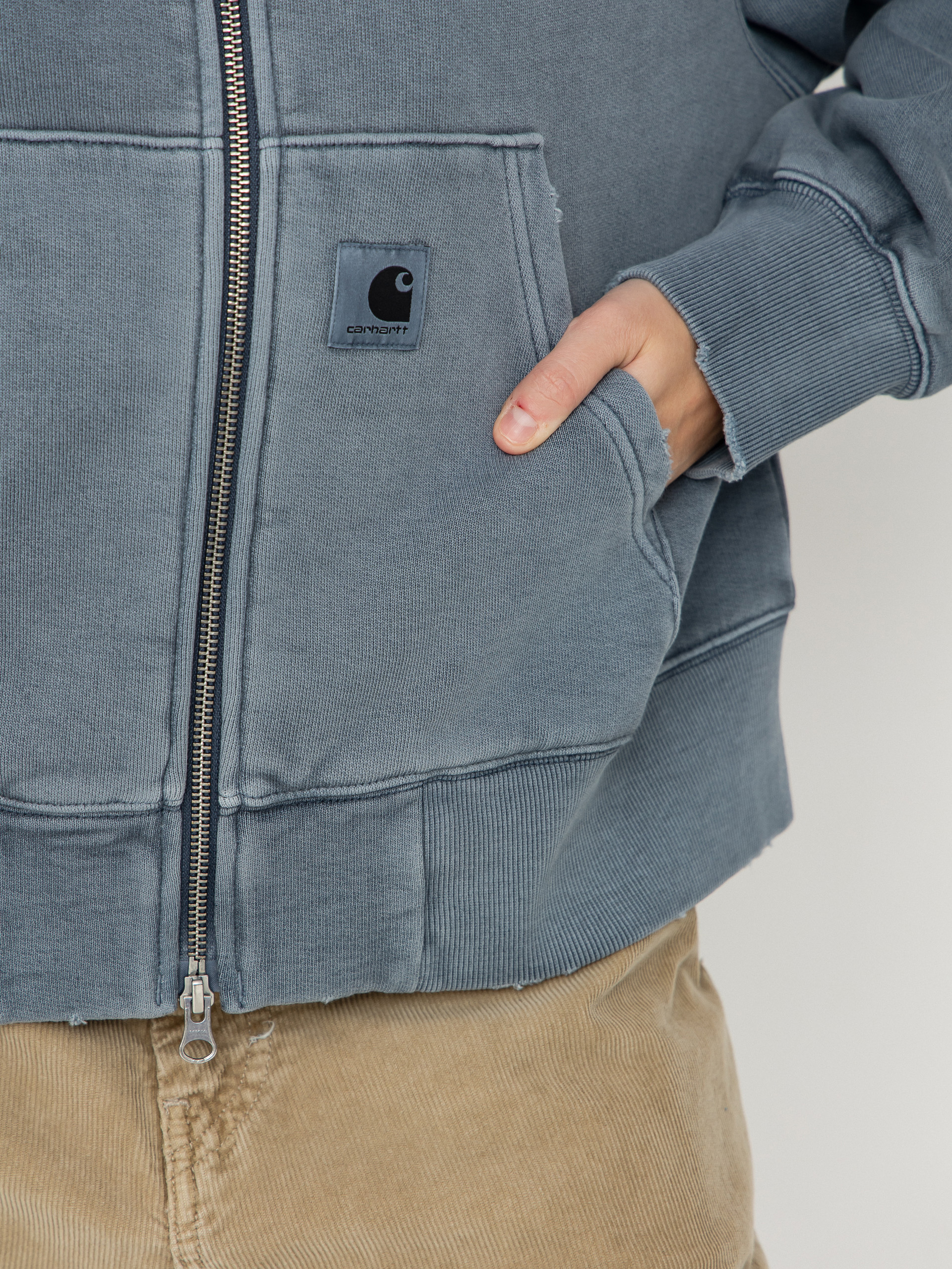 Hanorac cu glugă Carhartt WIP Torion ZHD Wmn (office blue)