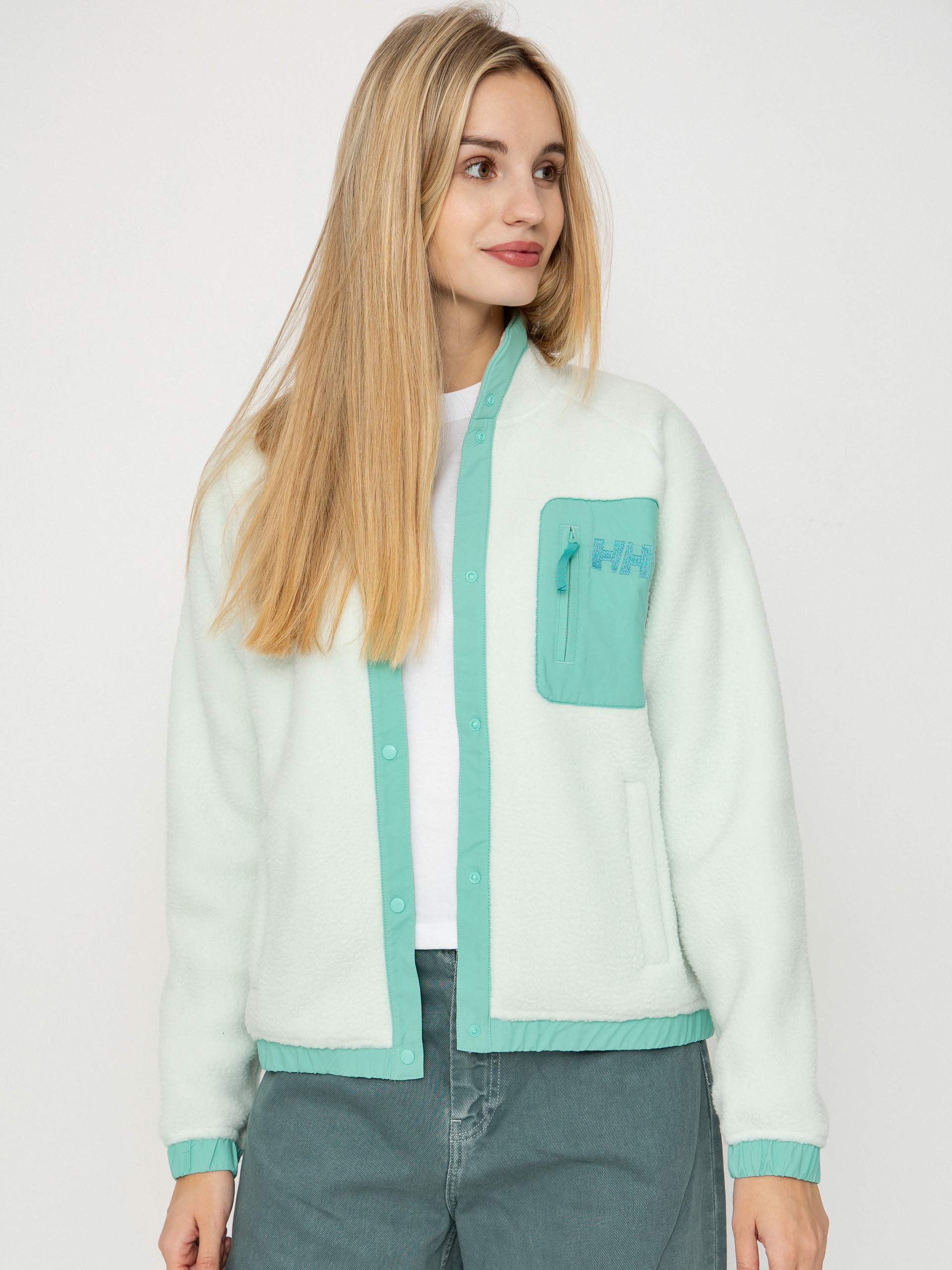 Hanorac din fleece Helly Hansen Imperial Pile Snap Wmn (seafoam)