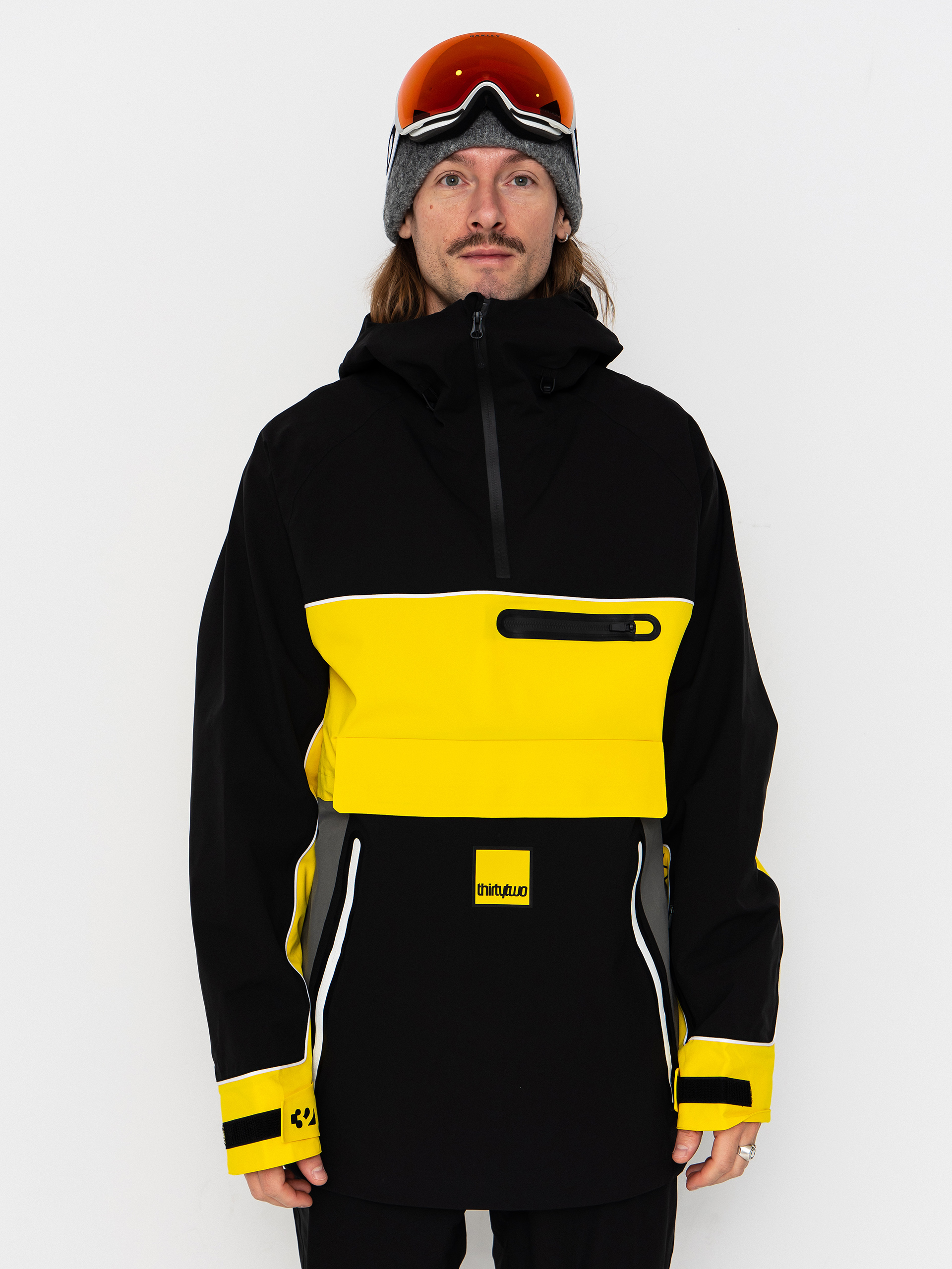 Geacu0103 de snowboard ThirtyTwo Light Anorak (black/yellow)