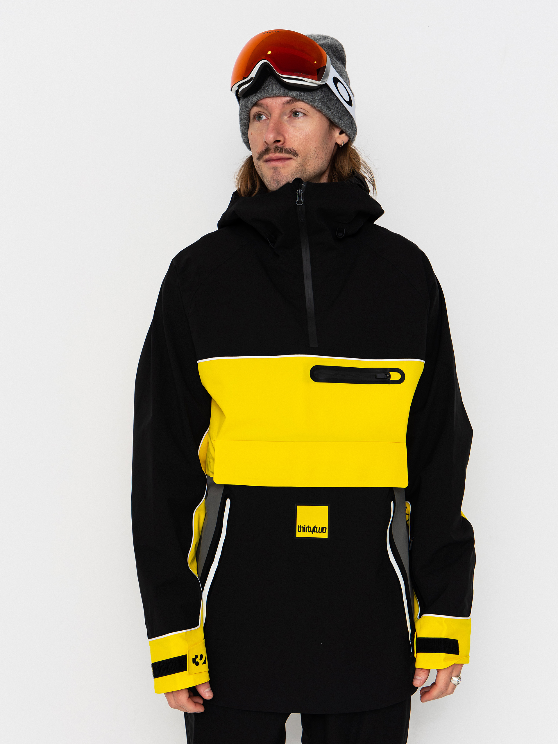 Pentru bărbați Geacă de snowboard ThirtyTwo Light Anorak (black/yellow)
