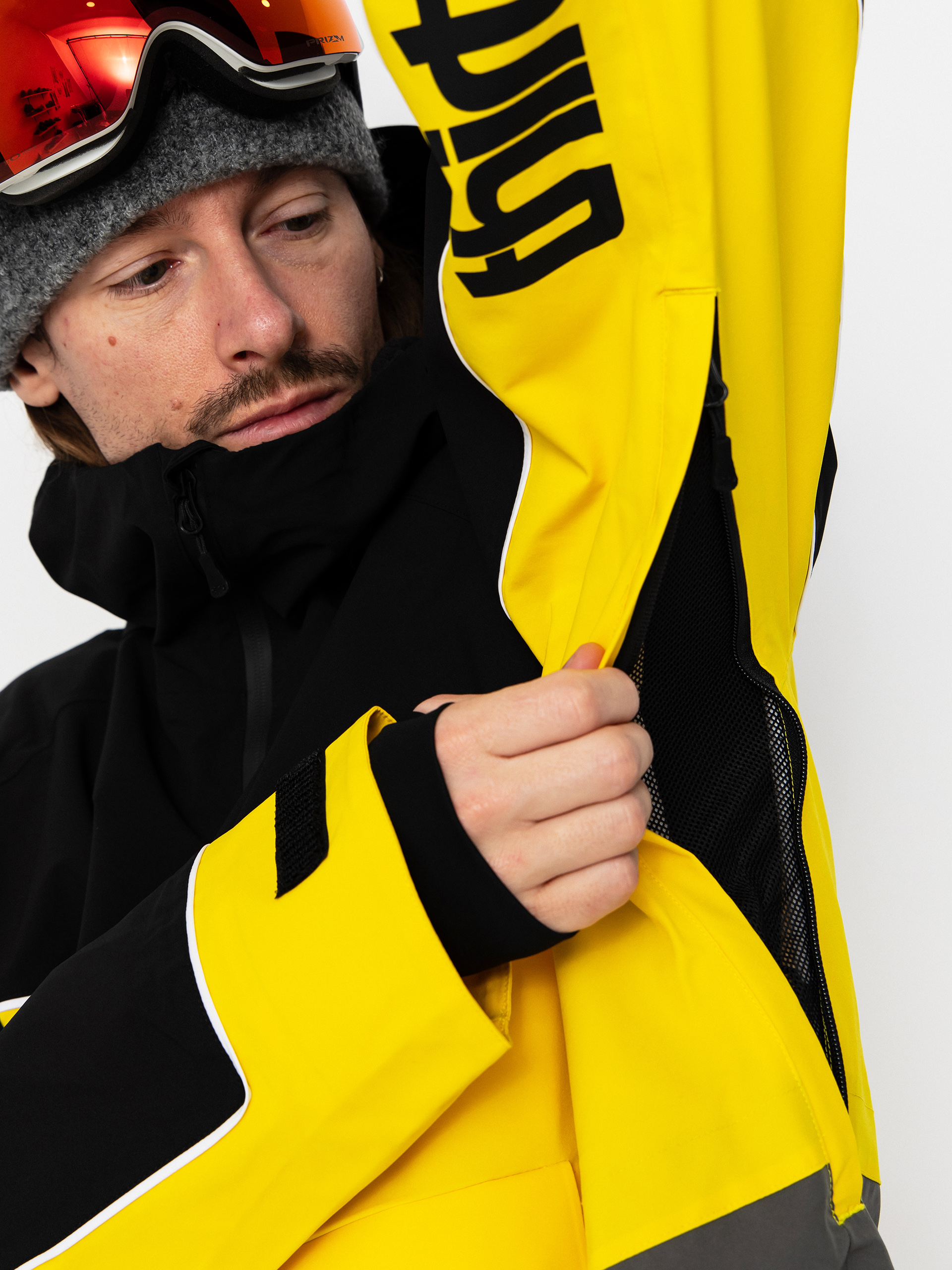 Pentru bărbați Geacă de snowboard ThirtyTwo Light Anorak (black/yellow)