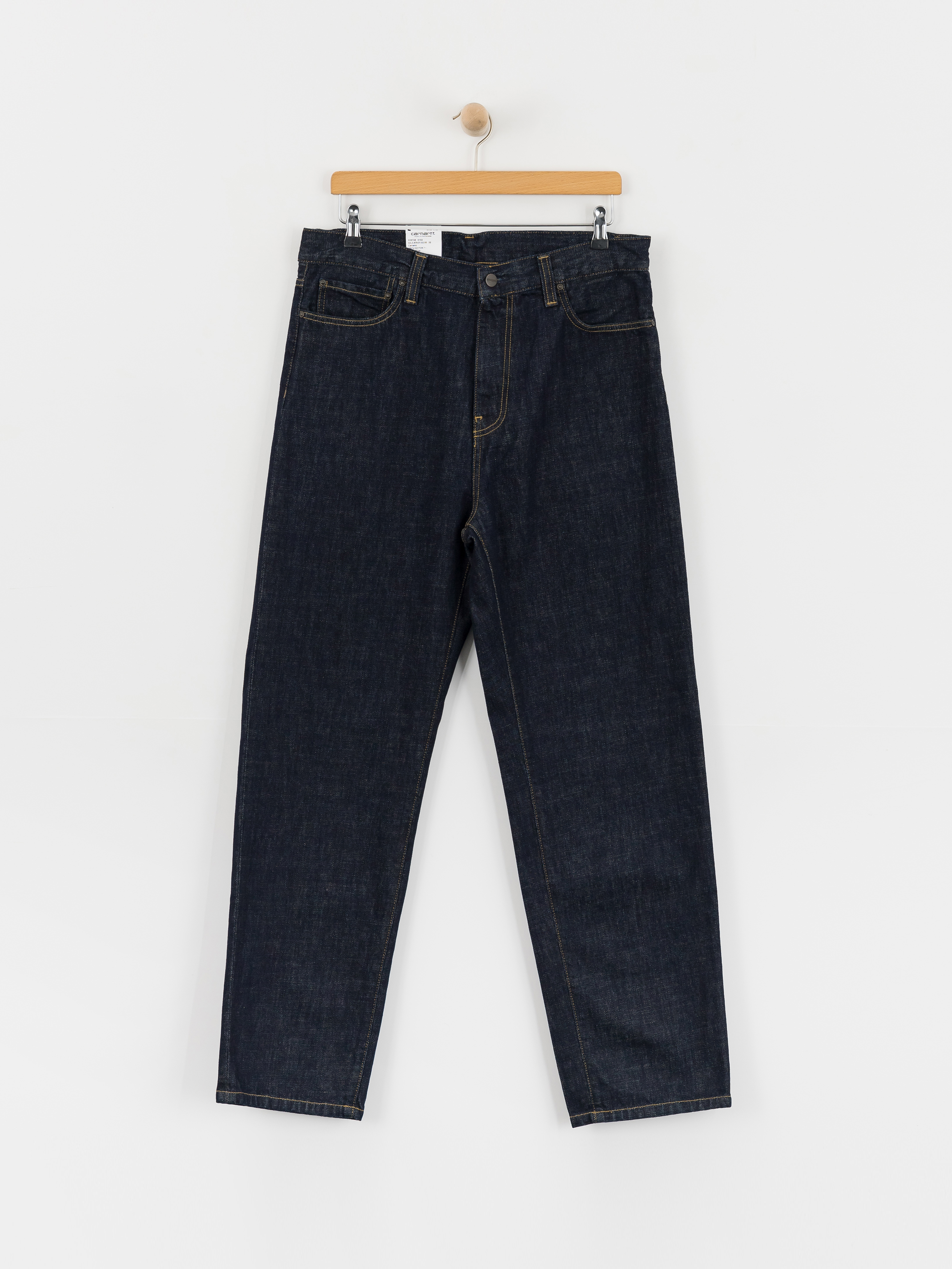 Pantaloni Carhartt WIP Aaron (blue rinsed)