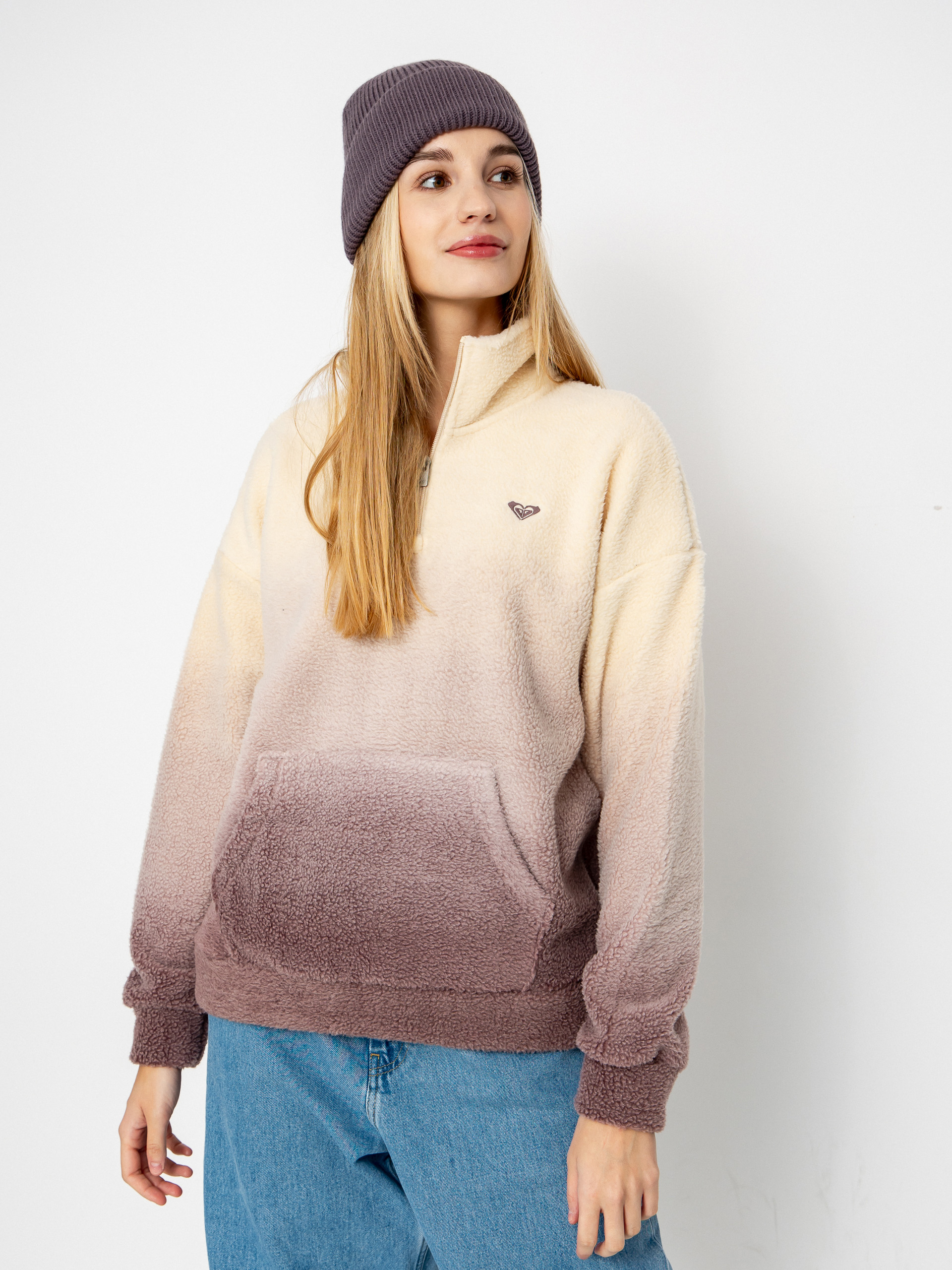 Pentru femei Hanorac din fleece Roxy Live Out Loud Gradient (huckleberry)