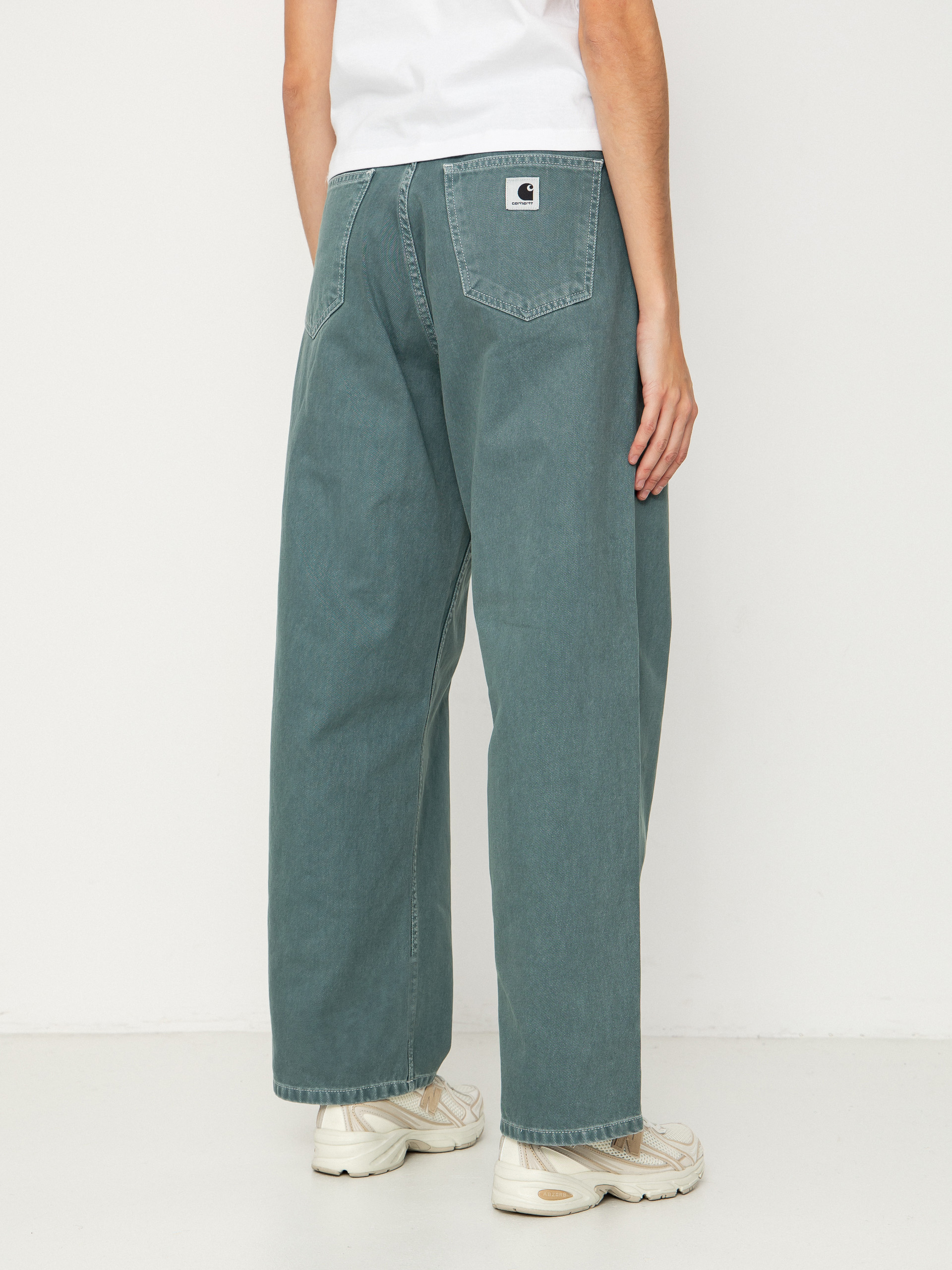 Pantaloni Carhartt WIP Brandon Wmn (silver pine/stone dyed)