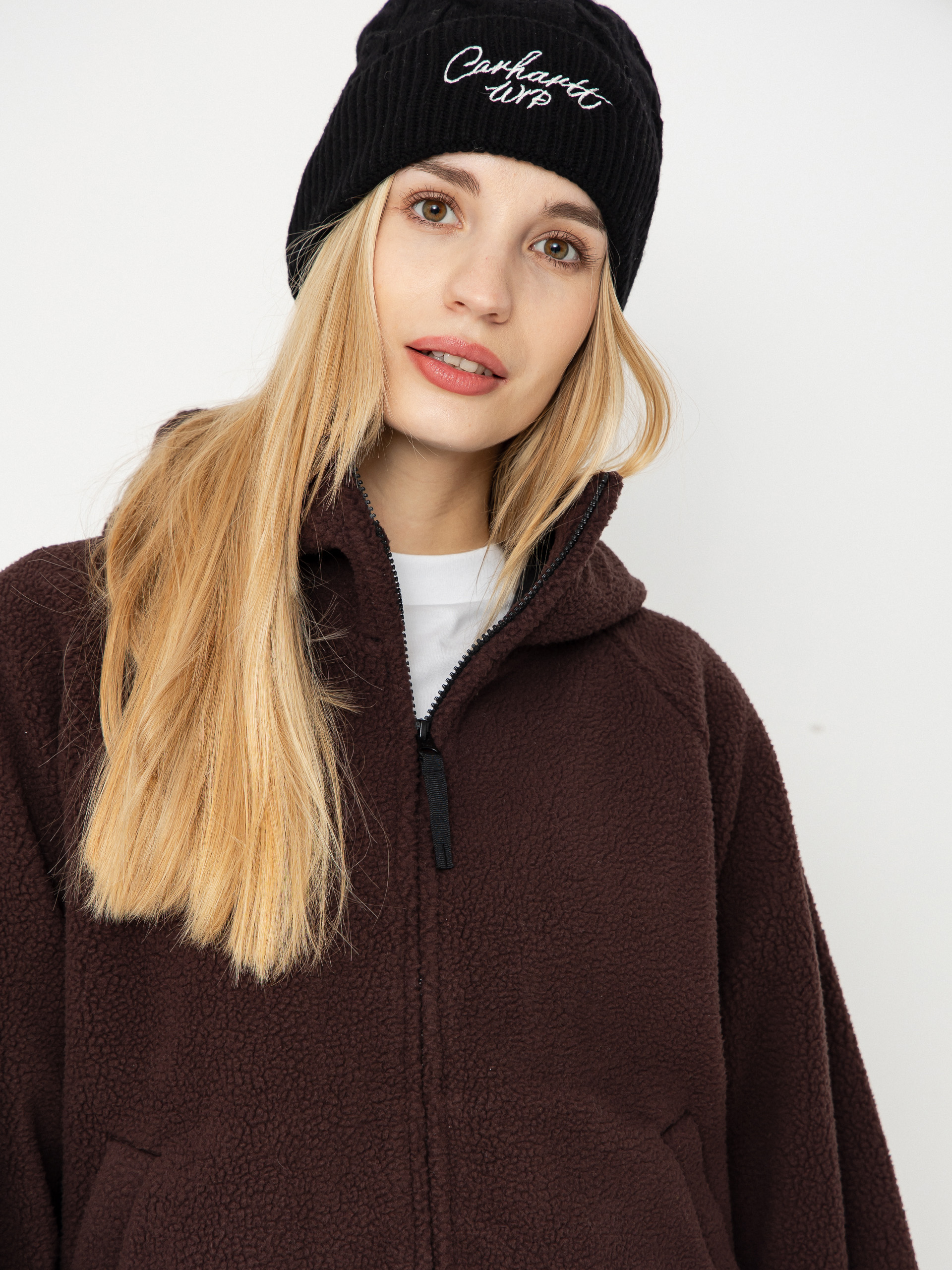 Pentru femei Hanorac din fleece Carhartt WIP Helix (palisander/black)