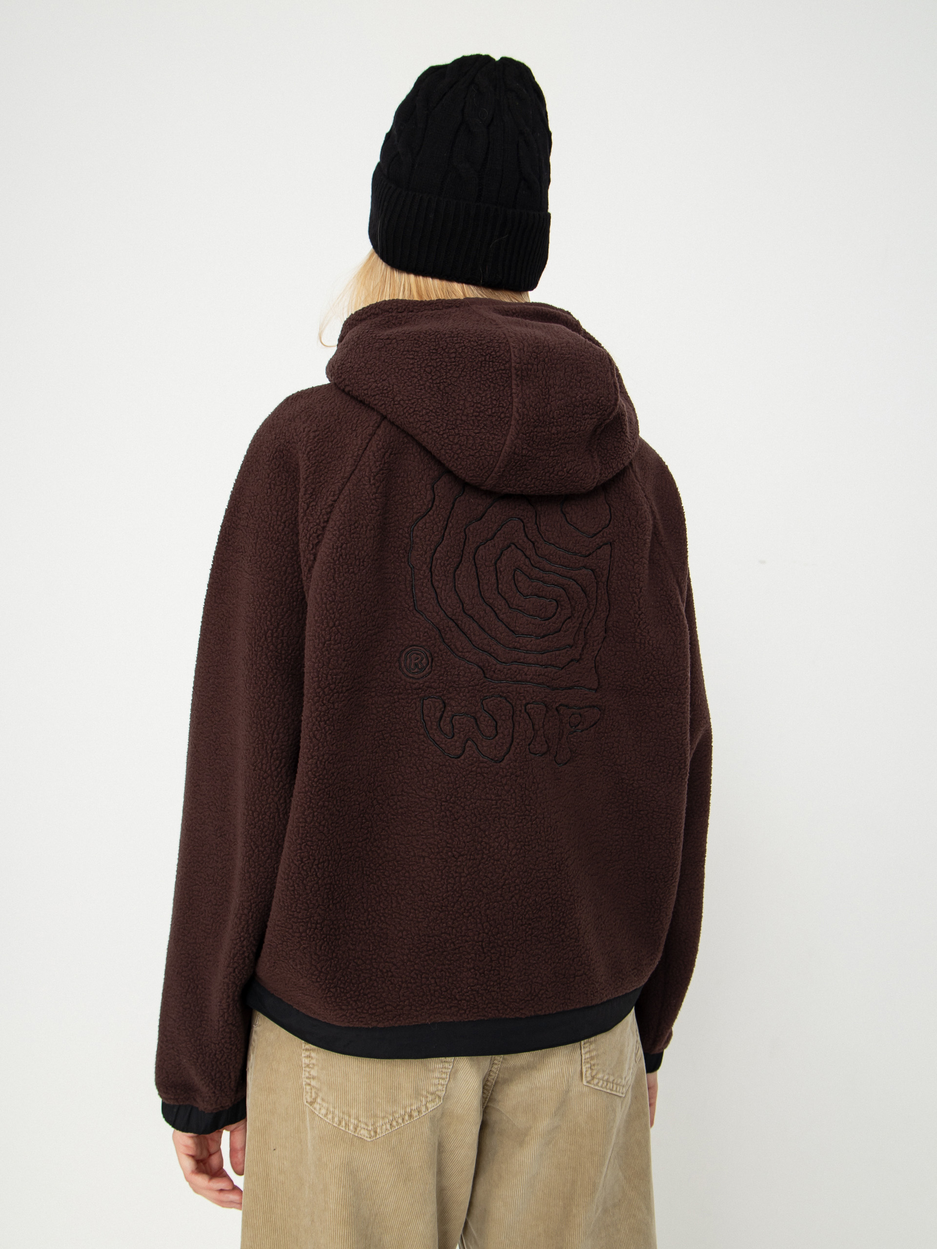 Pentru femei Hanorac din fleece Carhartt WIP Helix (palisander/black)