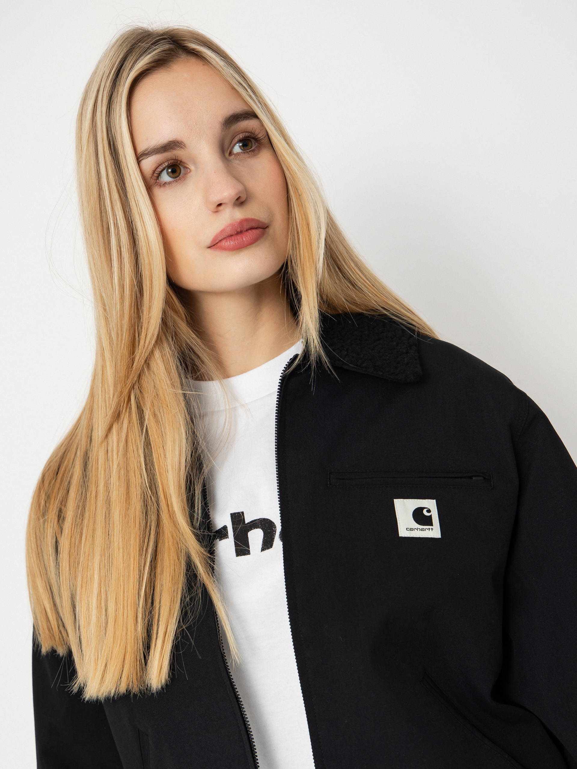 Geacă Carhartt WIP Newkirk Wmn (black/wild dog print)