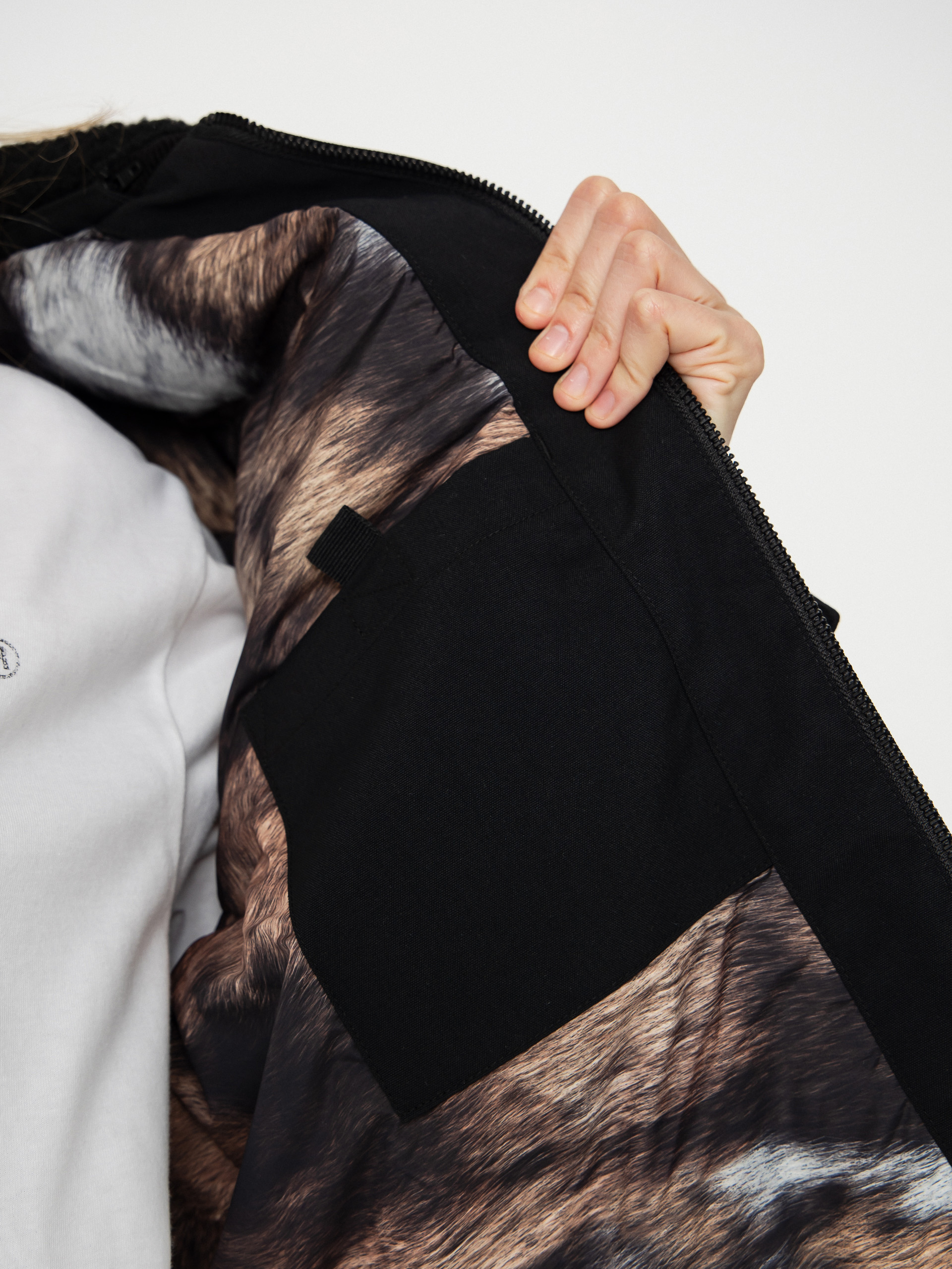 Geacă Carhartt WIP Newkirk Wmn (black/wild dog print)