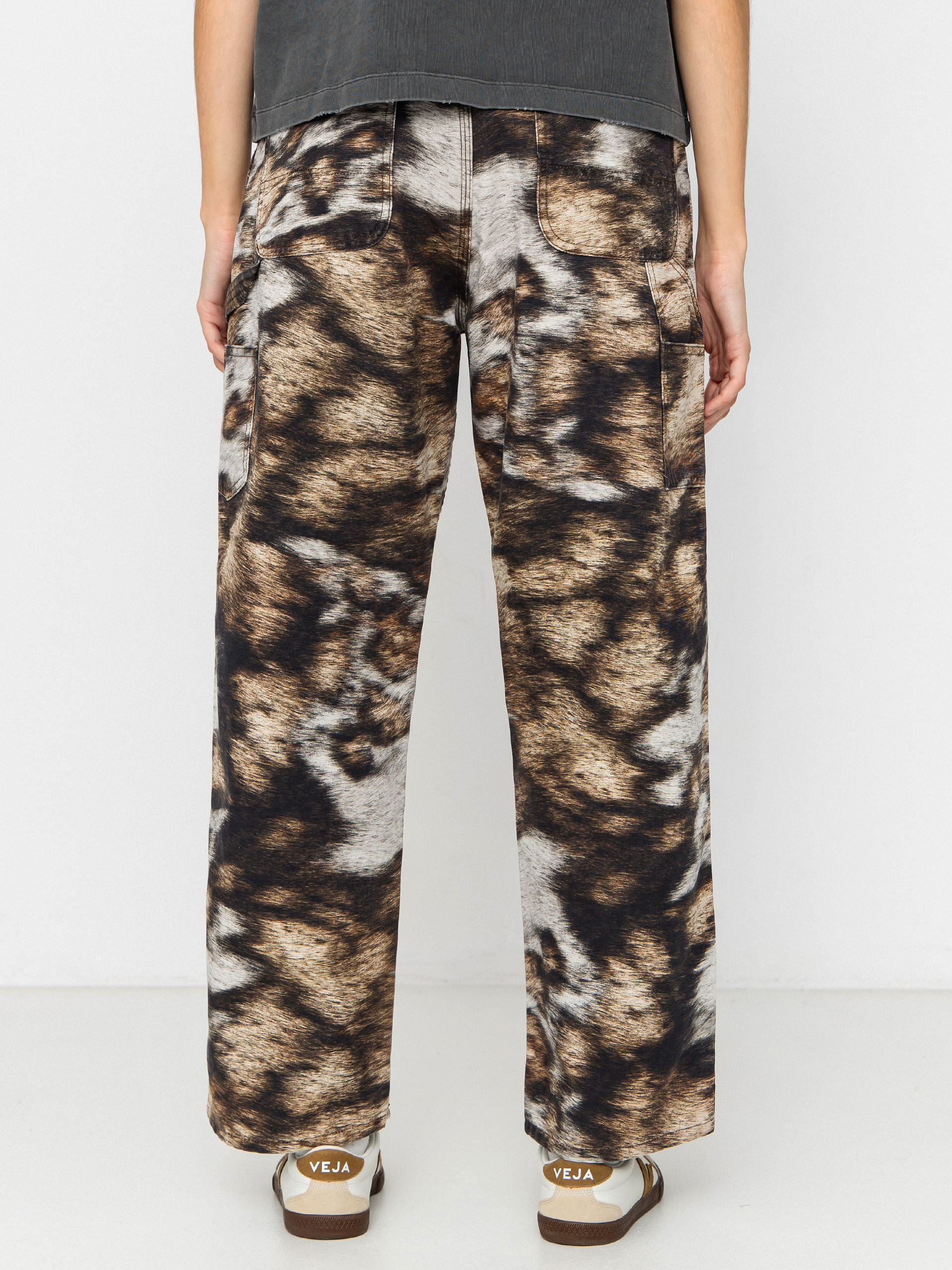 Pantaloni Carhartt WIP Brandon Single Knee Wmn (wild dog print/stone washed)
