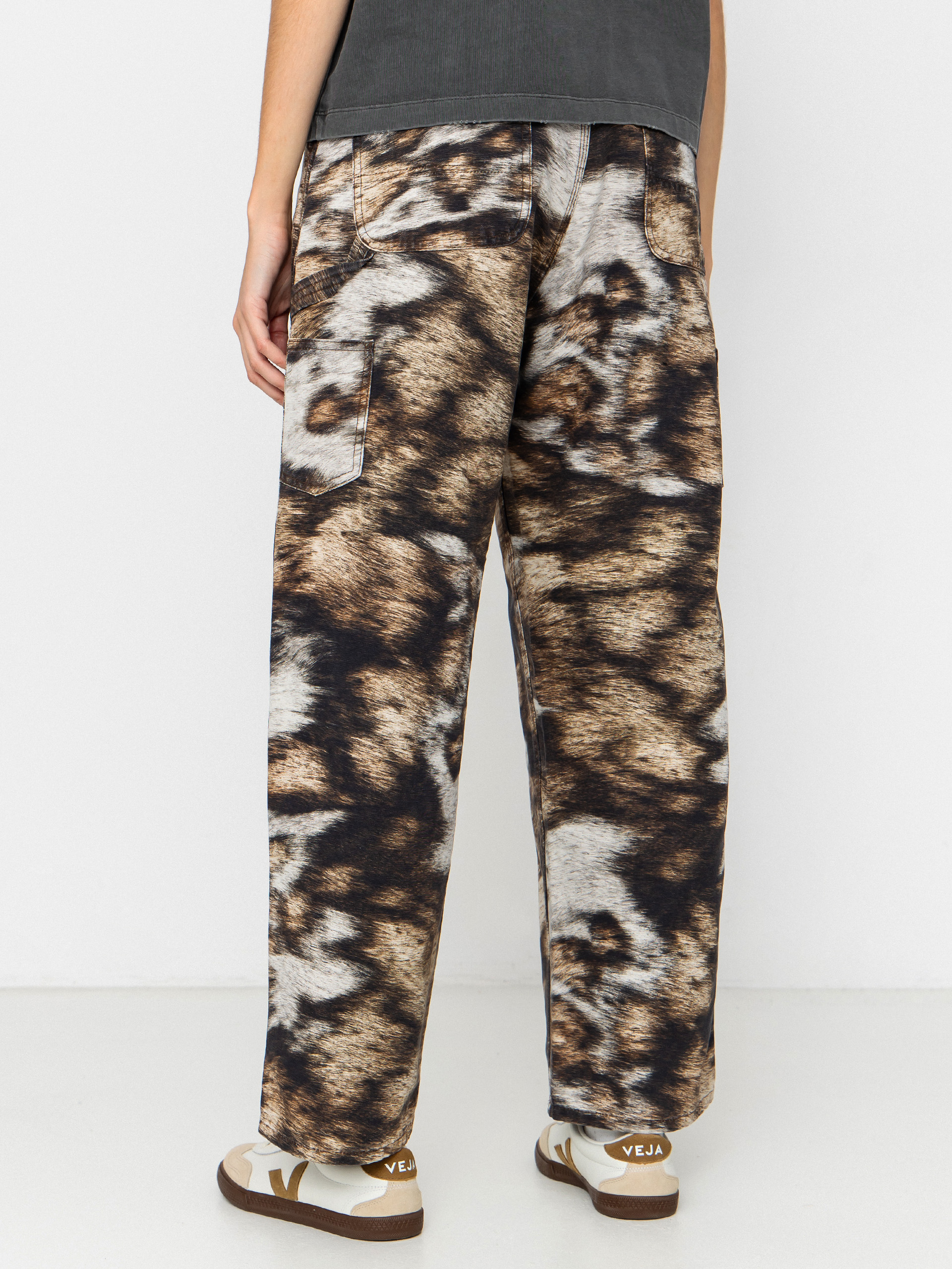 Pantaloni Carhartt WIP Brandon Single Knee Wmn (wild dog print/stone washed)