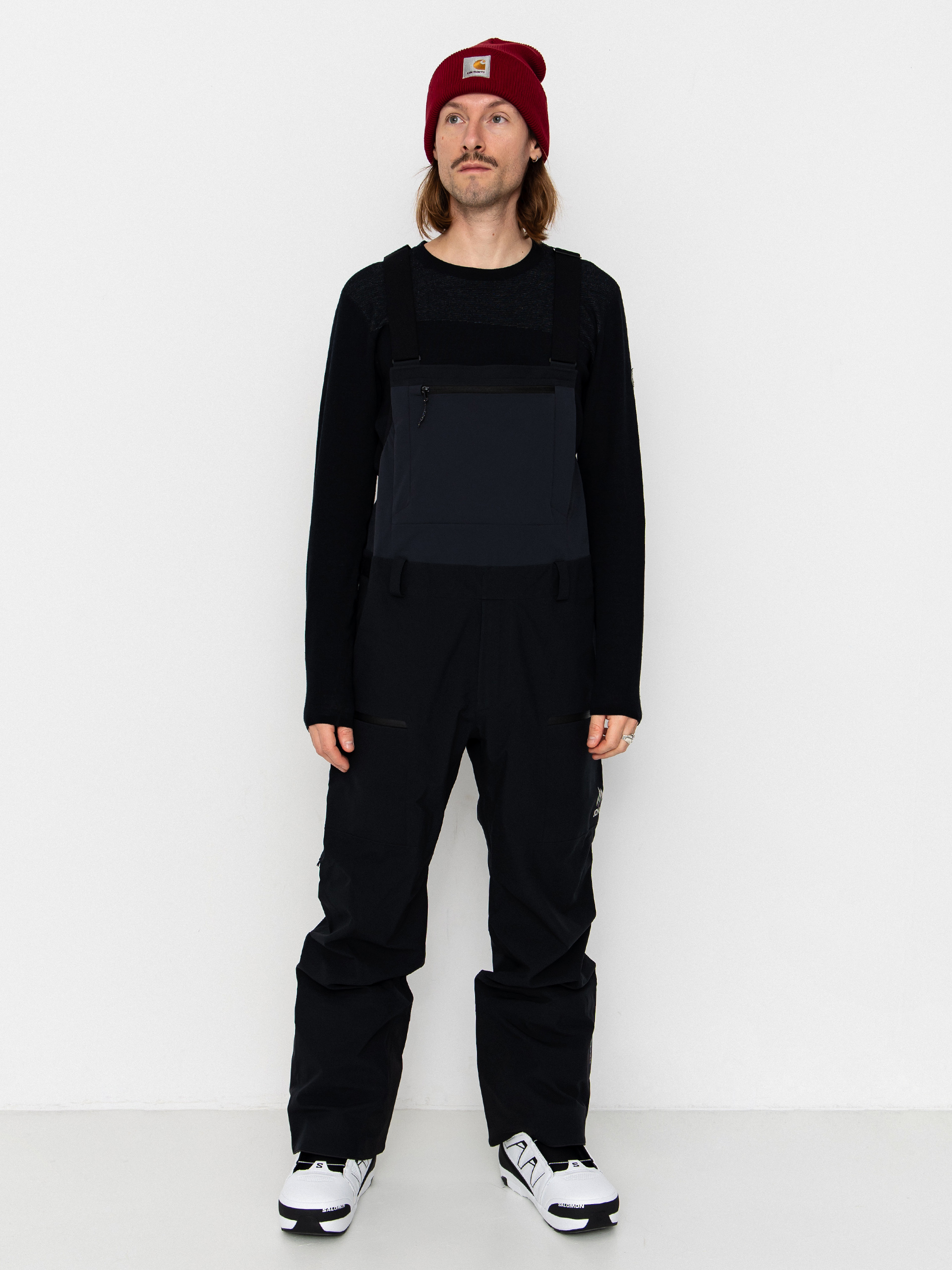 Pentru bărbați Pantaloni pentru snowboard Jones Snowboards Shralpinist Str Rec Bib (stealth black)