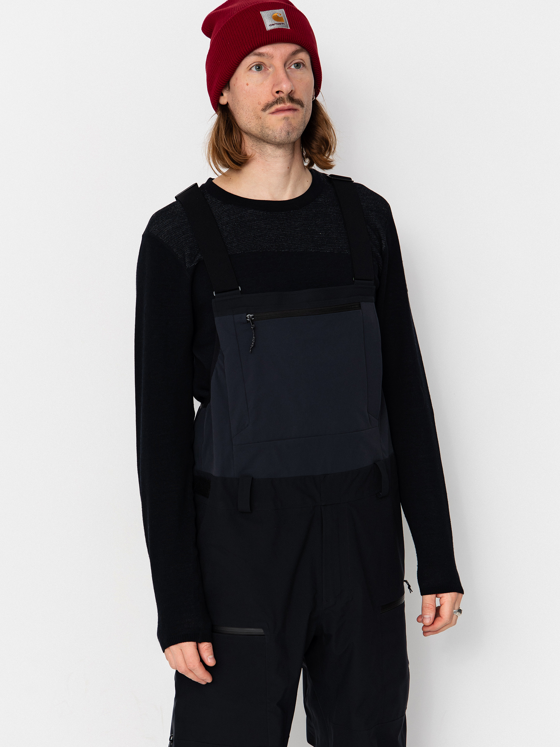 Pentru bărbați Pantaloni pentru snowboard Jones Snowboards Shralpinist Str Rec Bib (stealth black)