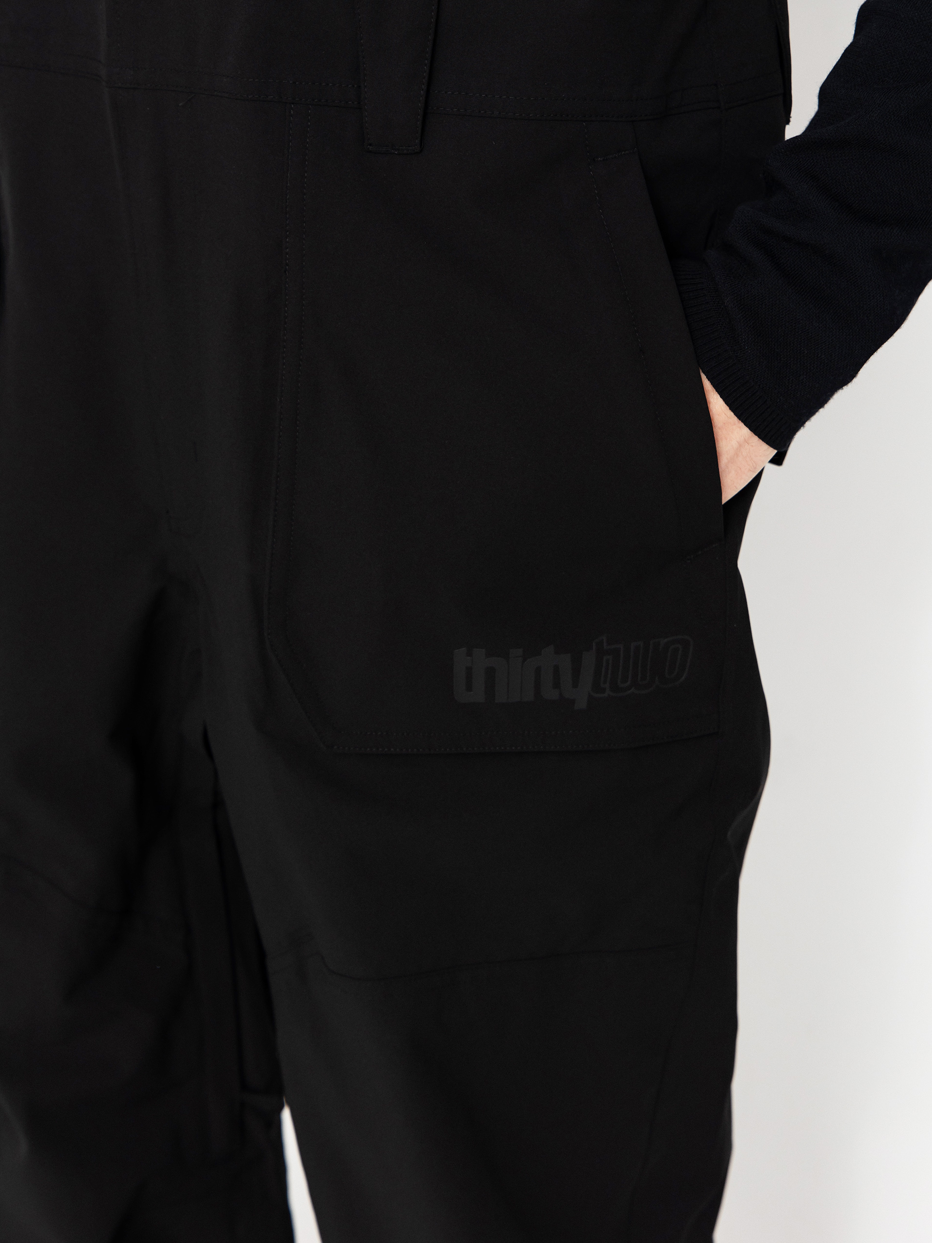 Pentru bărbați Pantaloni pentru snowboard ThirtyTwo Basement Bib (black)
