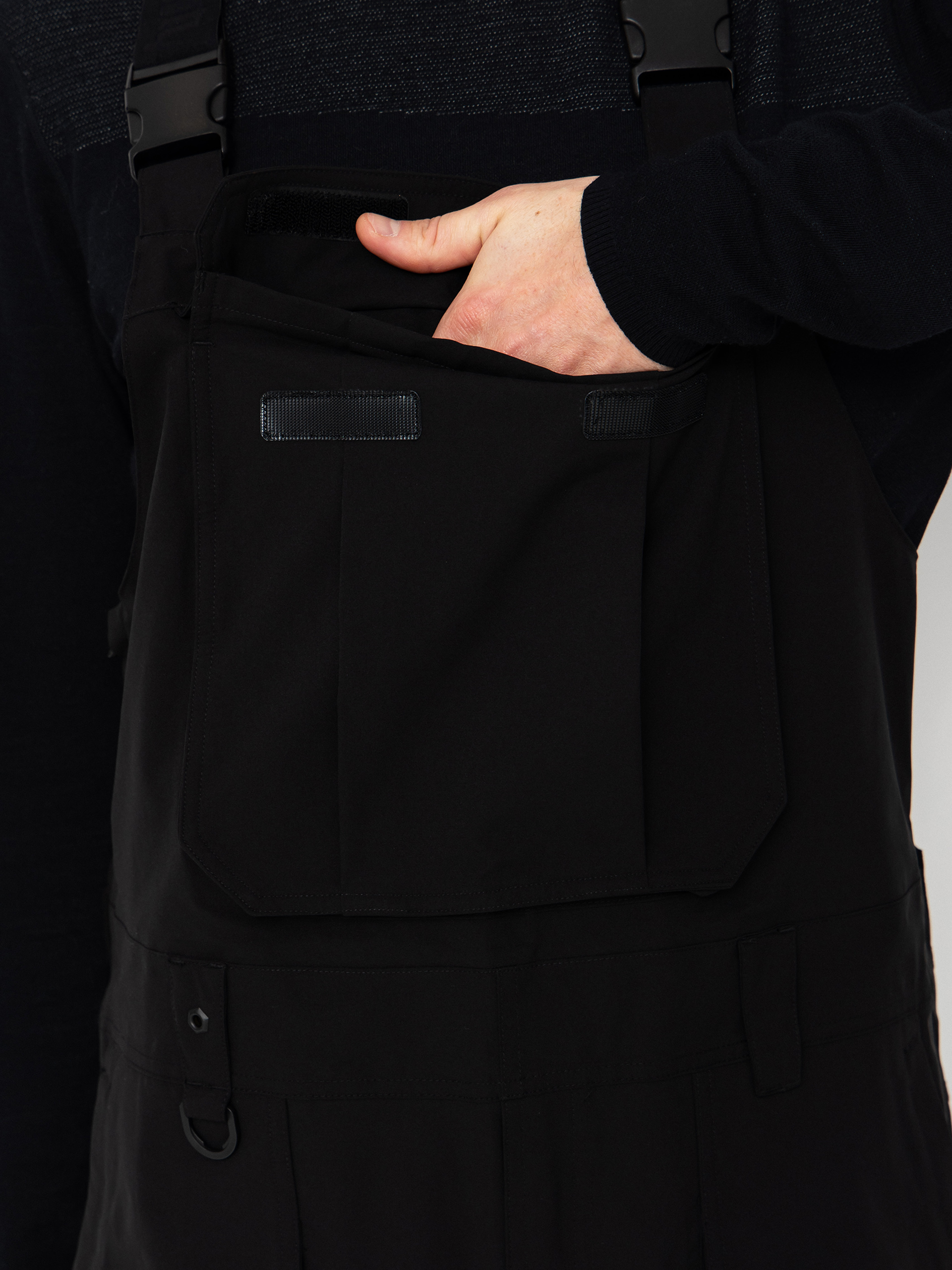 Pentru bărbați Pantaloni pentru snowboard ThirtyTwo Basement Bib (black)