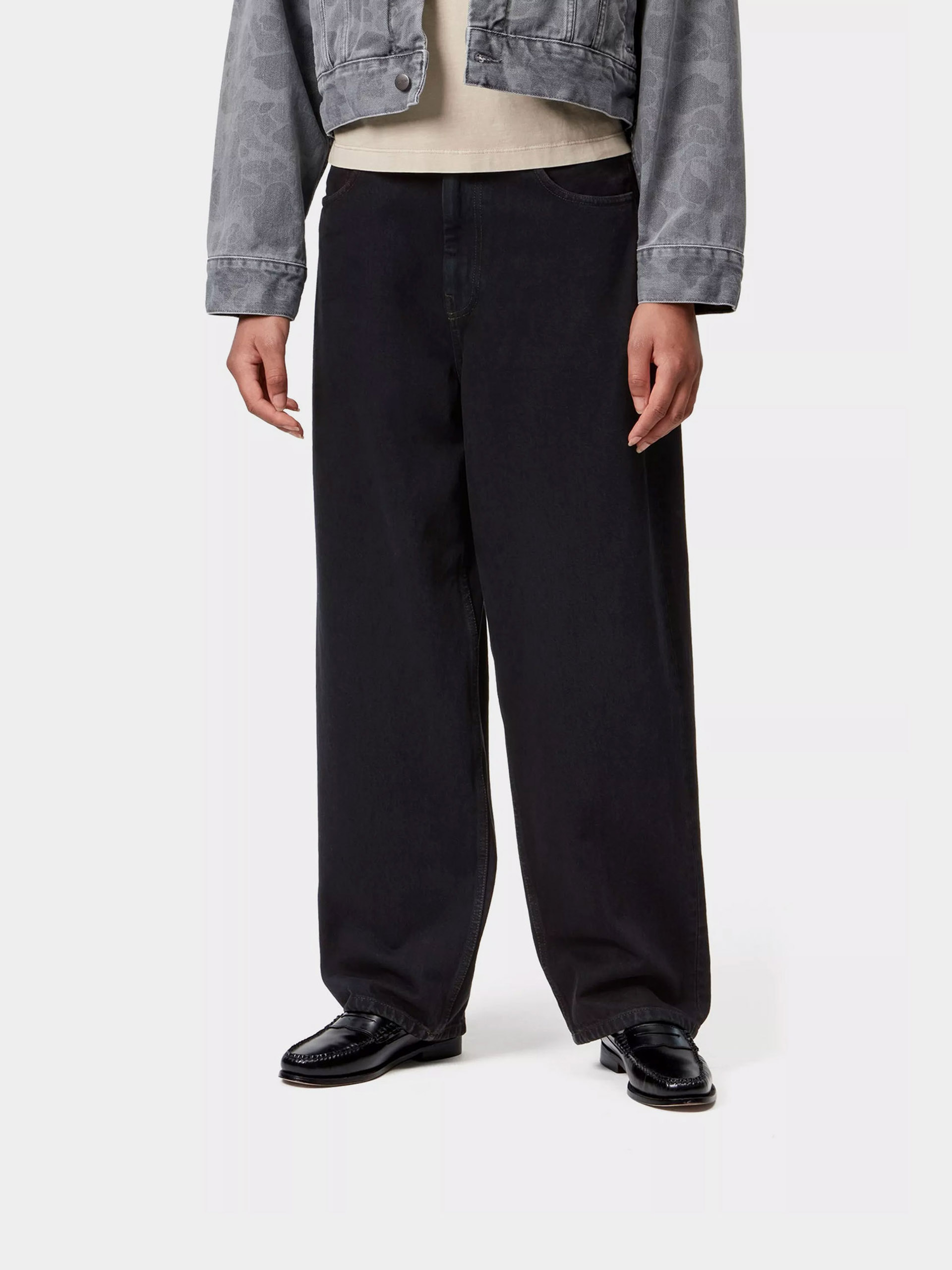 Pantaloni Carhartt WIP Brandon Wmn (black/stone washed)