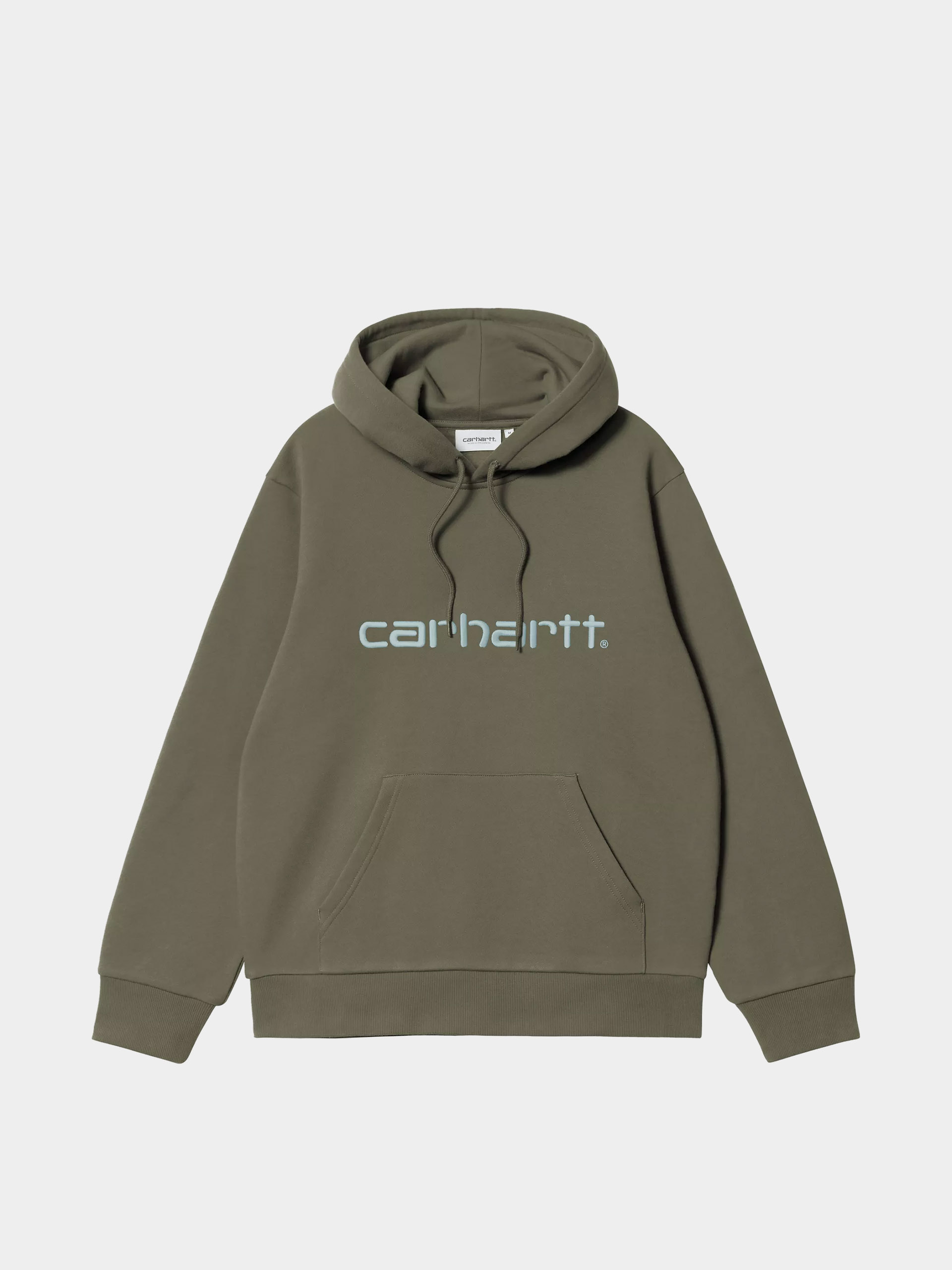 Hanorac cu glugă Carhartt WIP Carhartt HD (leaf/tourmaline)