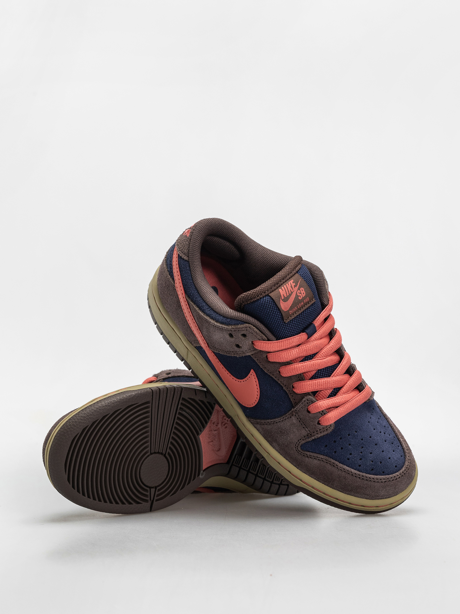 Pantofi Nike SB Dunk Low Pro - maro, roșu, albastru marin (baroque