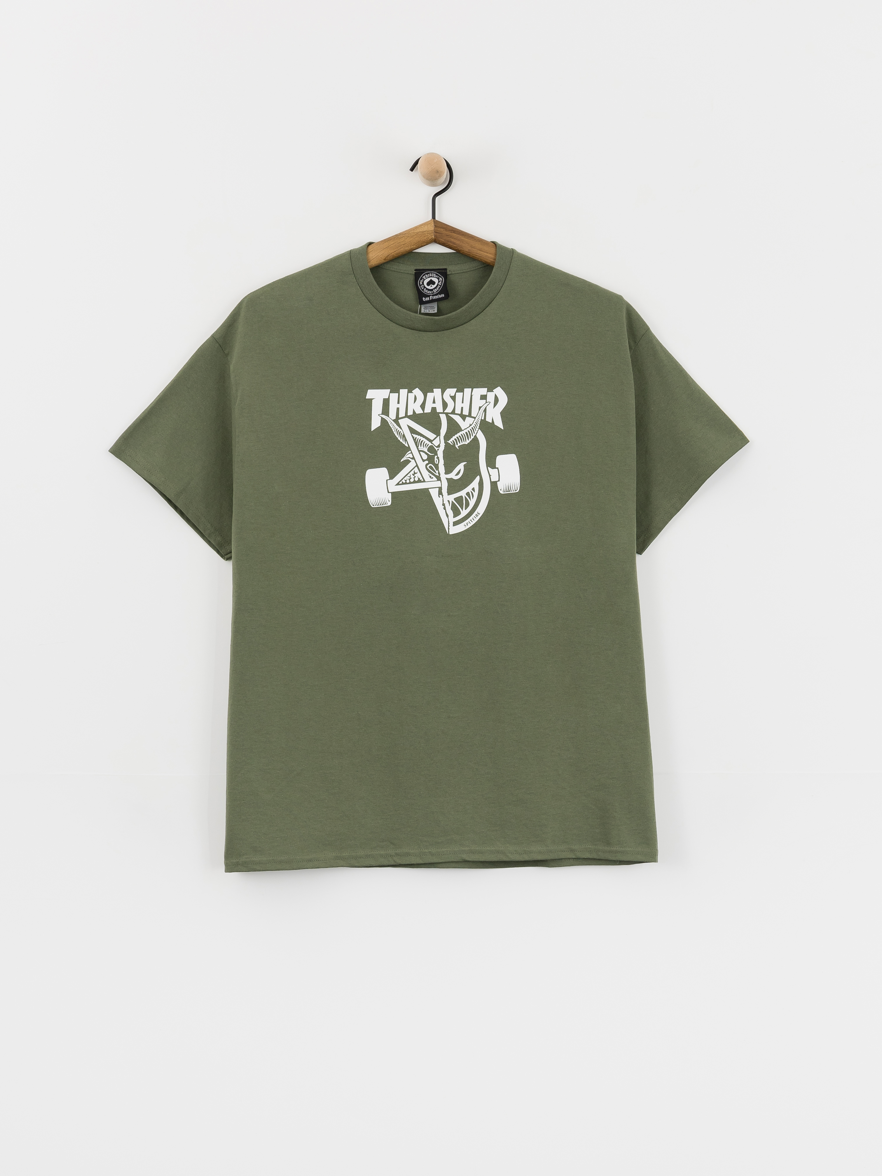 Tricou Thrasher x Spitfire Thrash & Burn (military green)