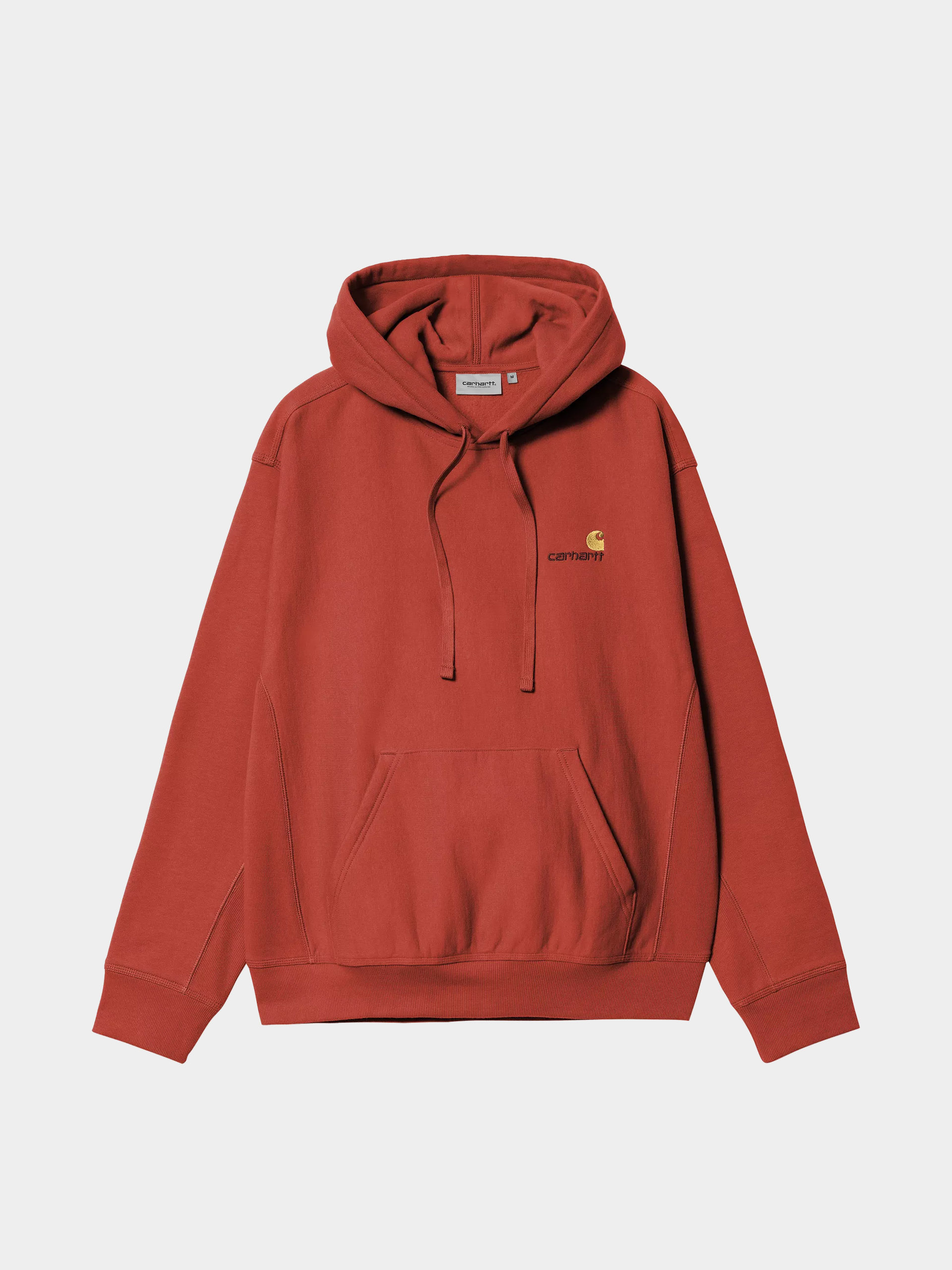 Hanorac cu glugă Carhartt WIP American Script HD (oxide red)