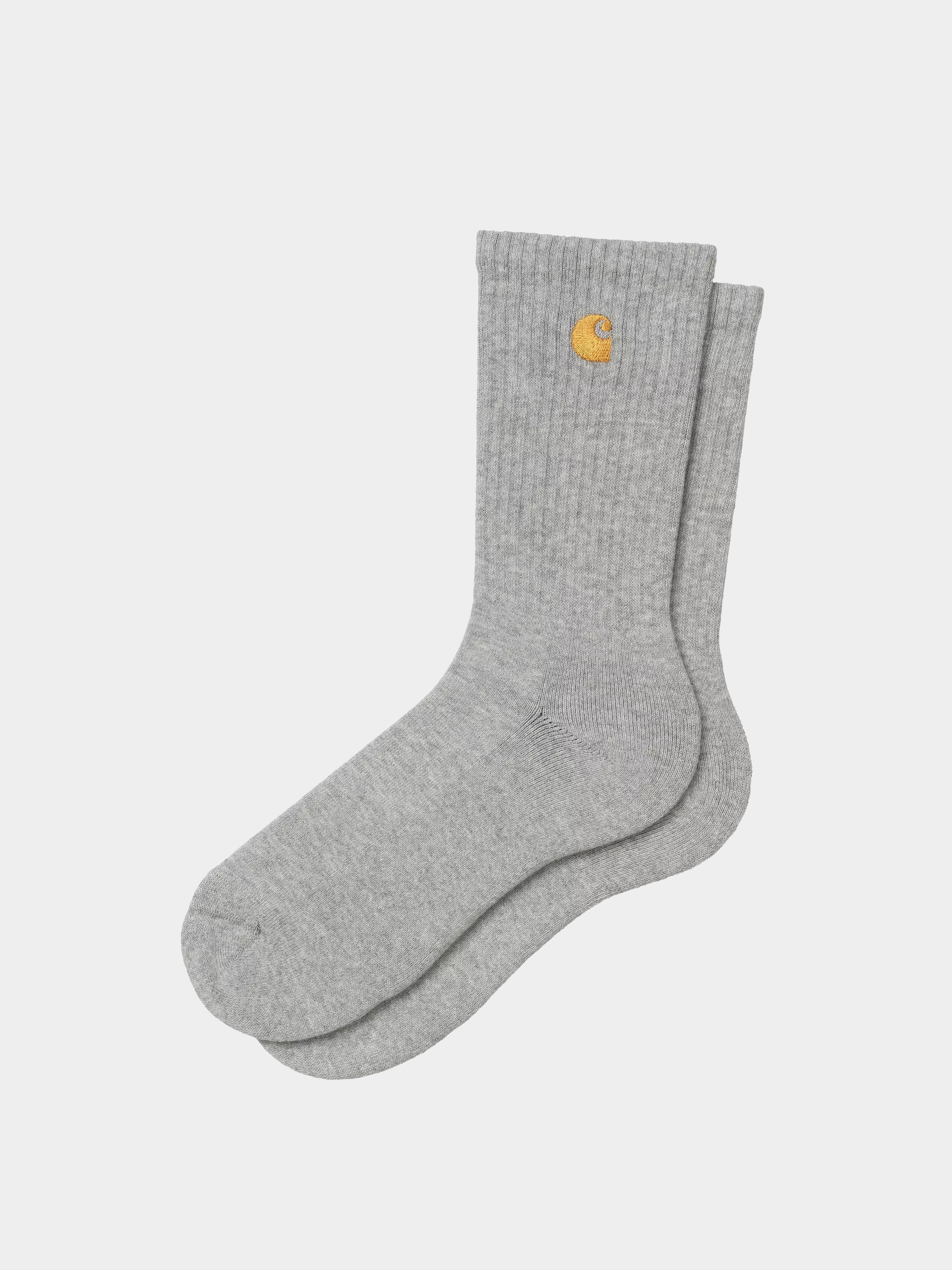 Șosete Carhartt WIP Chase (grey heather/gold)