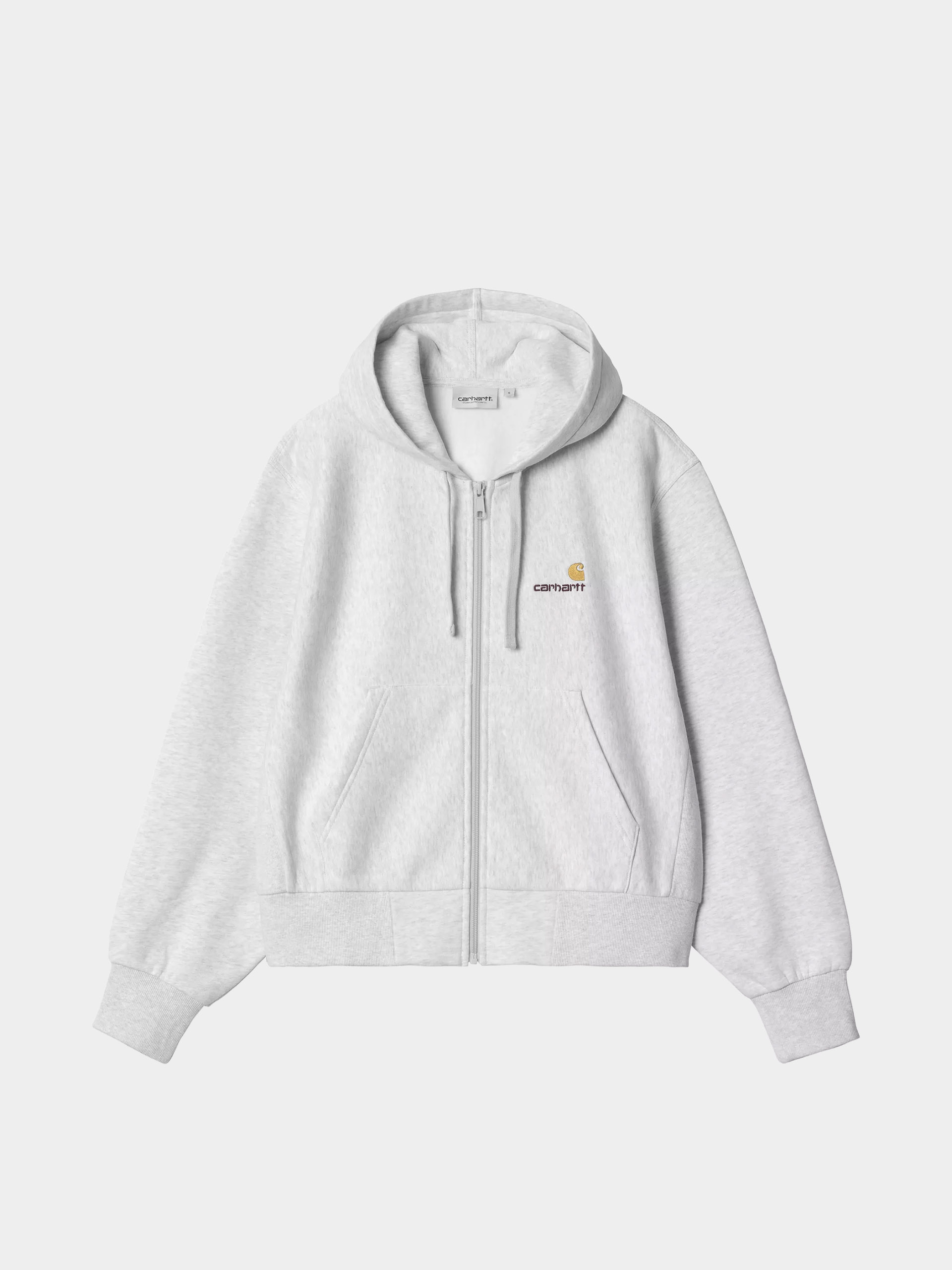 Hanorac cu glugă Carhartt WIP American Script ZHD Wmn (ash heather)