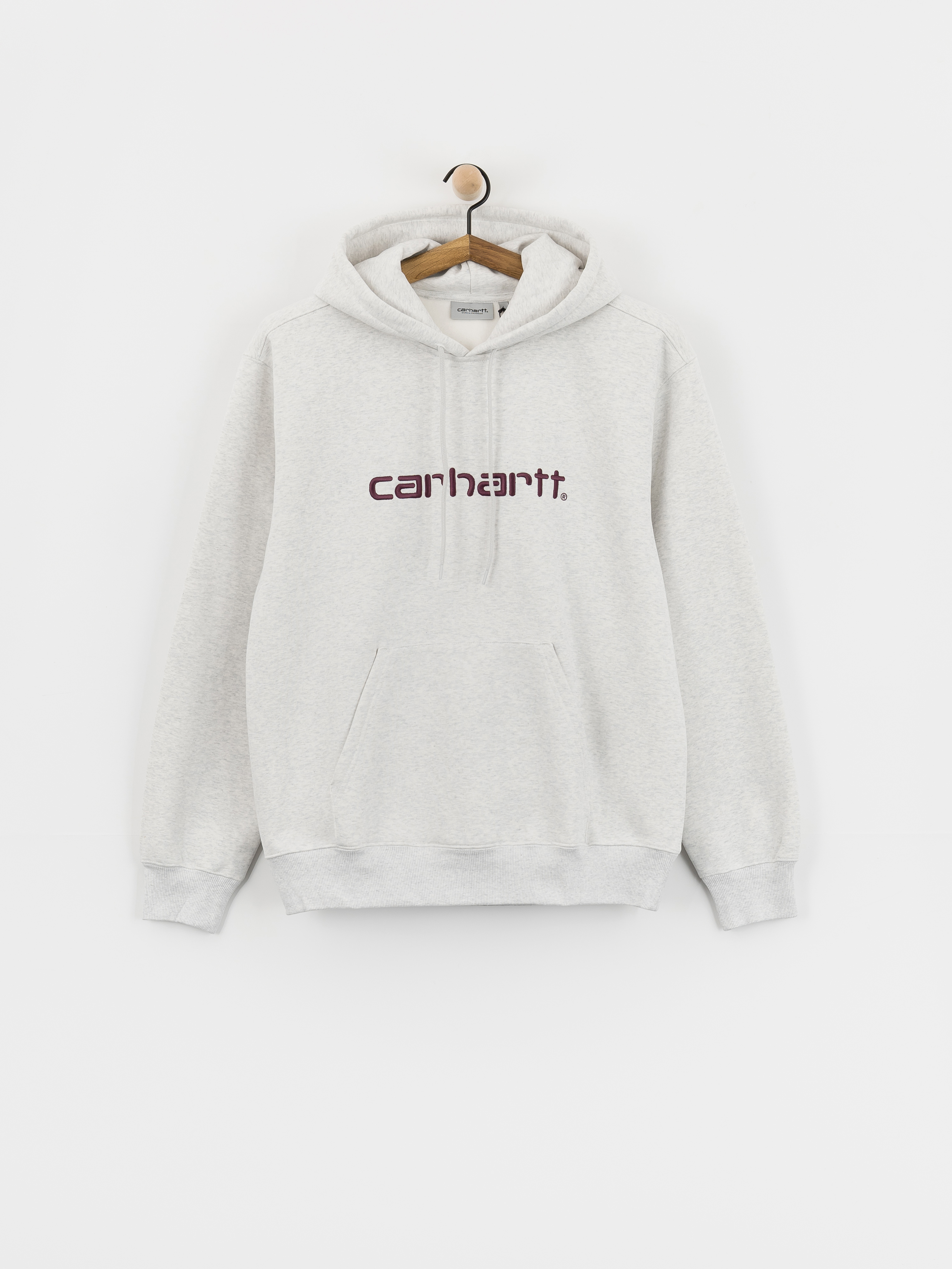 Hanorac cu glugă Carhartt WIP Carhartt HD (ash heather/cozy purple)