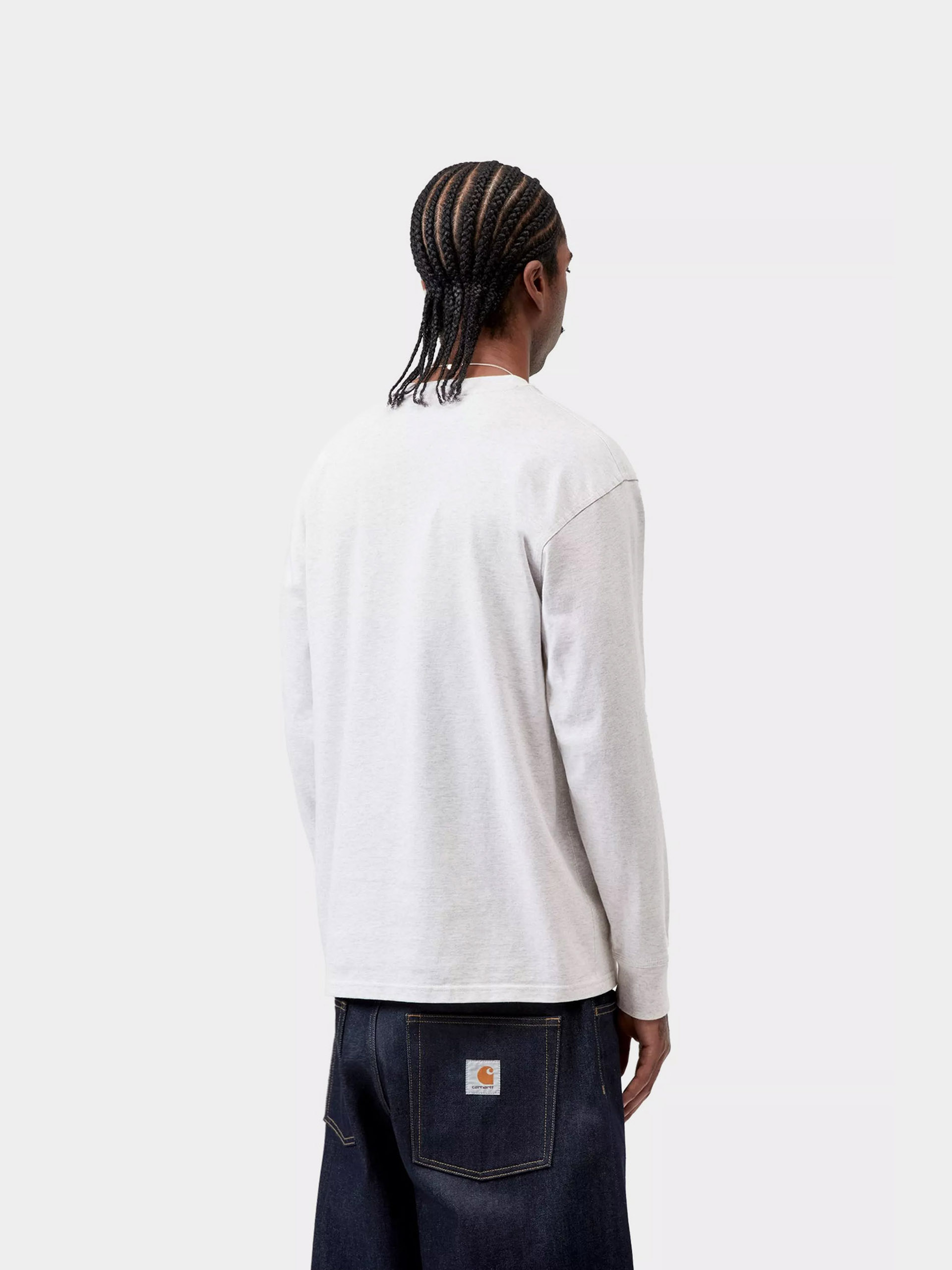 Longsleeve Carhartt WIP American Script (ash heather)