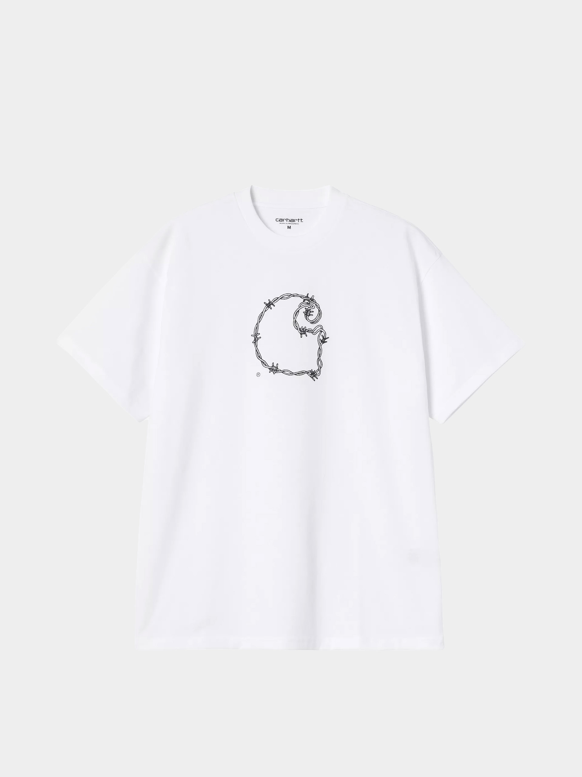 Tricou Carhartt WIP Barbwire C (white)