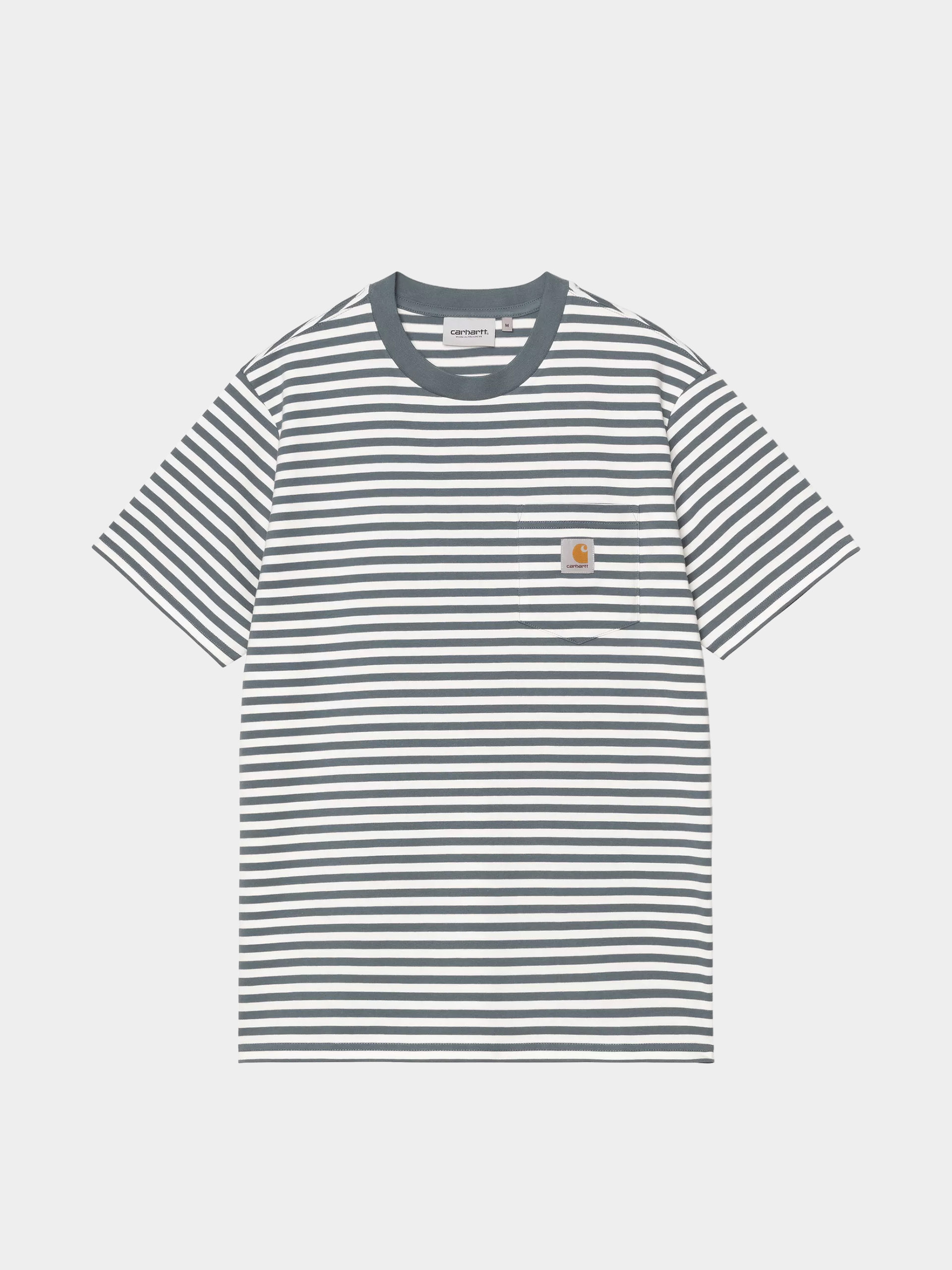 Tricou Carhartt WIP Ezra Pocket (ezra stripe/cozy blue/wax)
