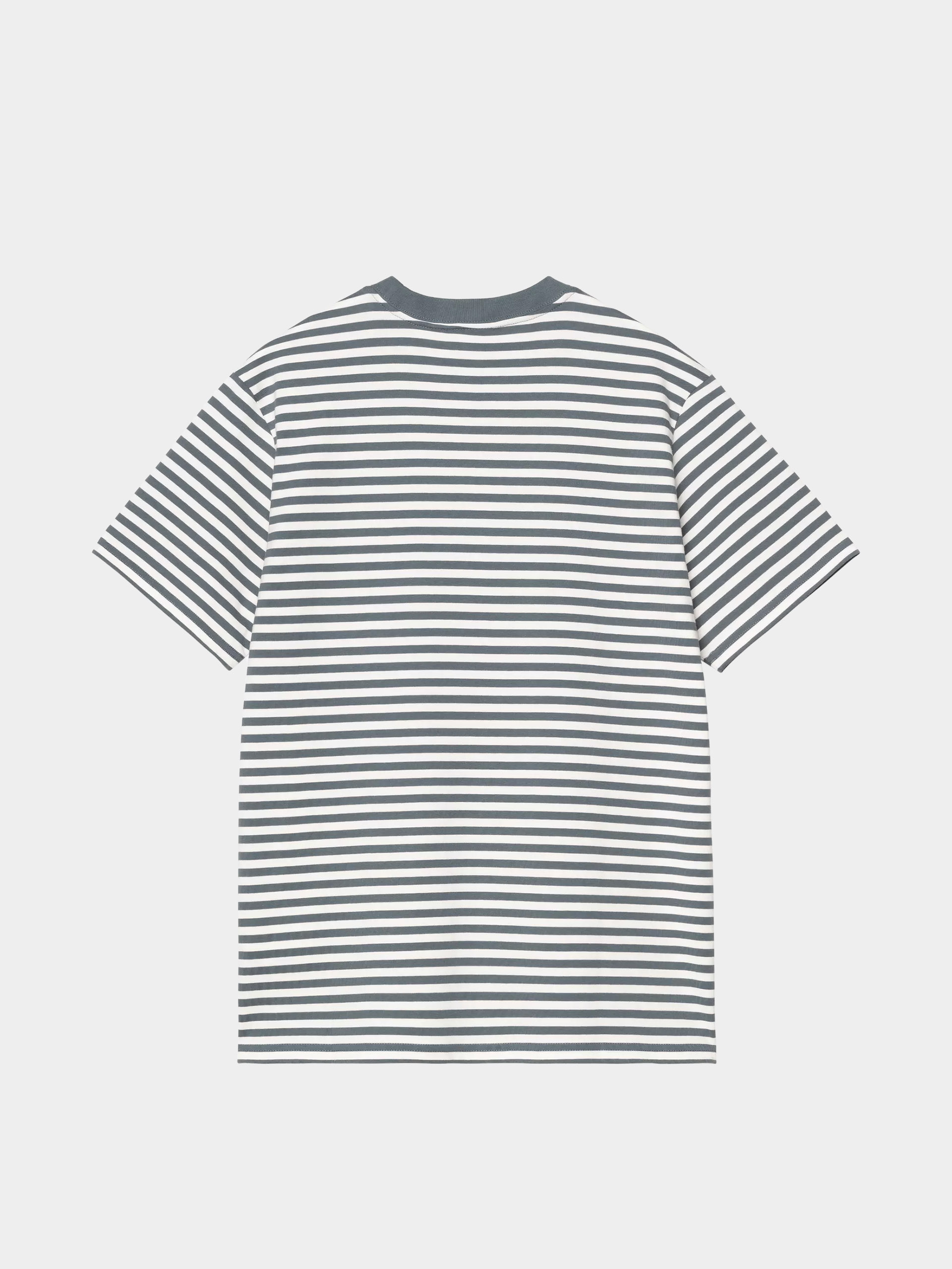 Tricou Carhartt WIP Ezra Pocket (ezra stripe/cozy blue/wax)