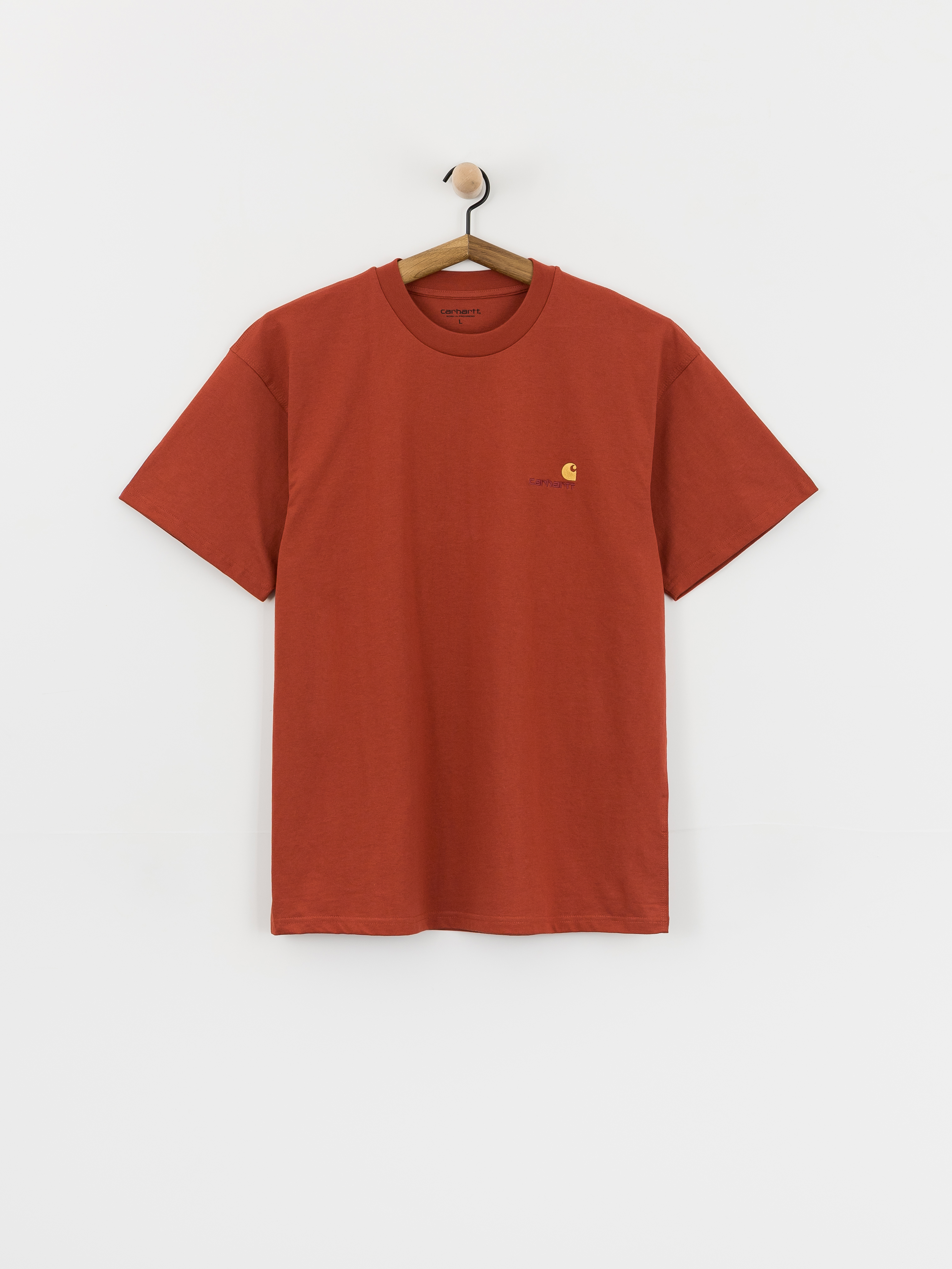 Tricou Carhartt WIP American Script (oxide red)