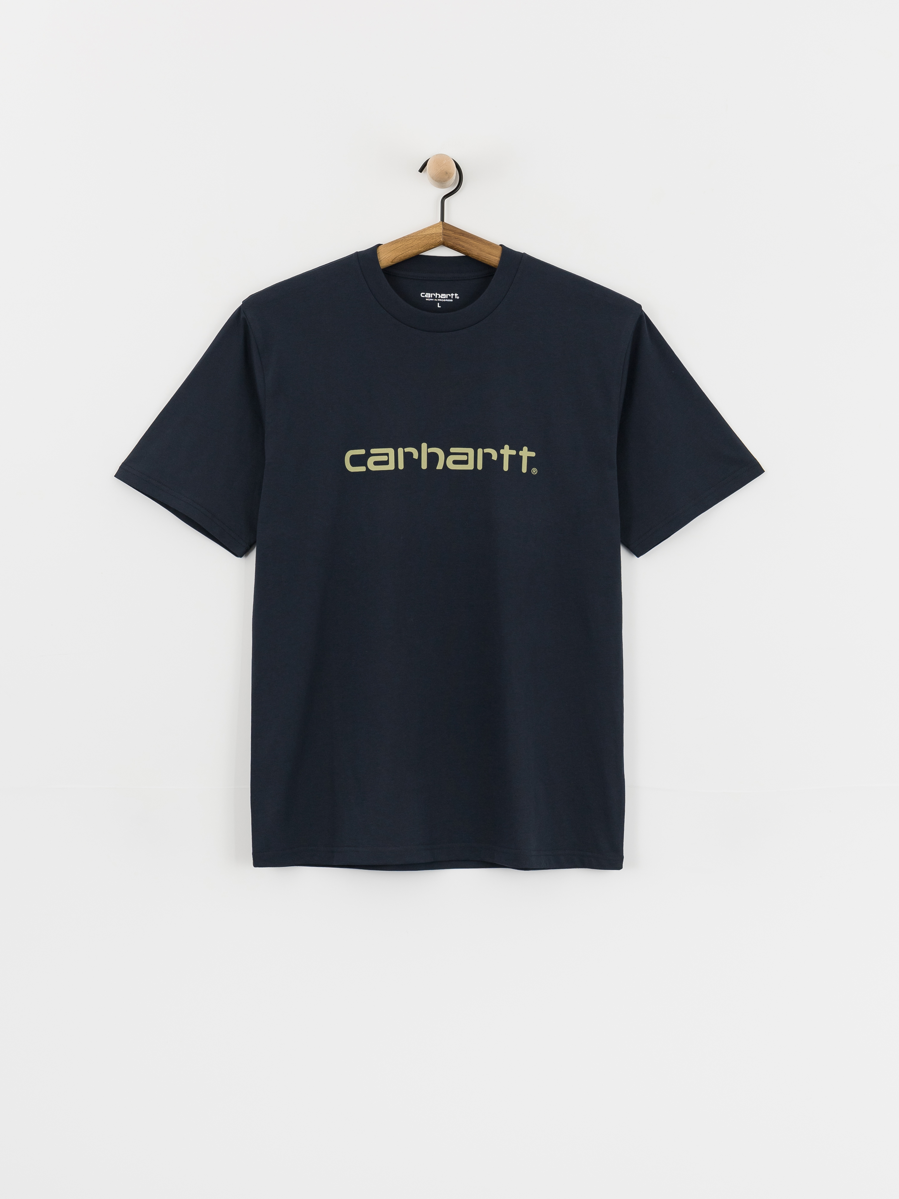 Tricou Carhartt WIP Script (deep night/gentle green)
