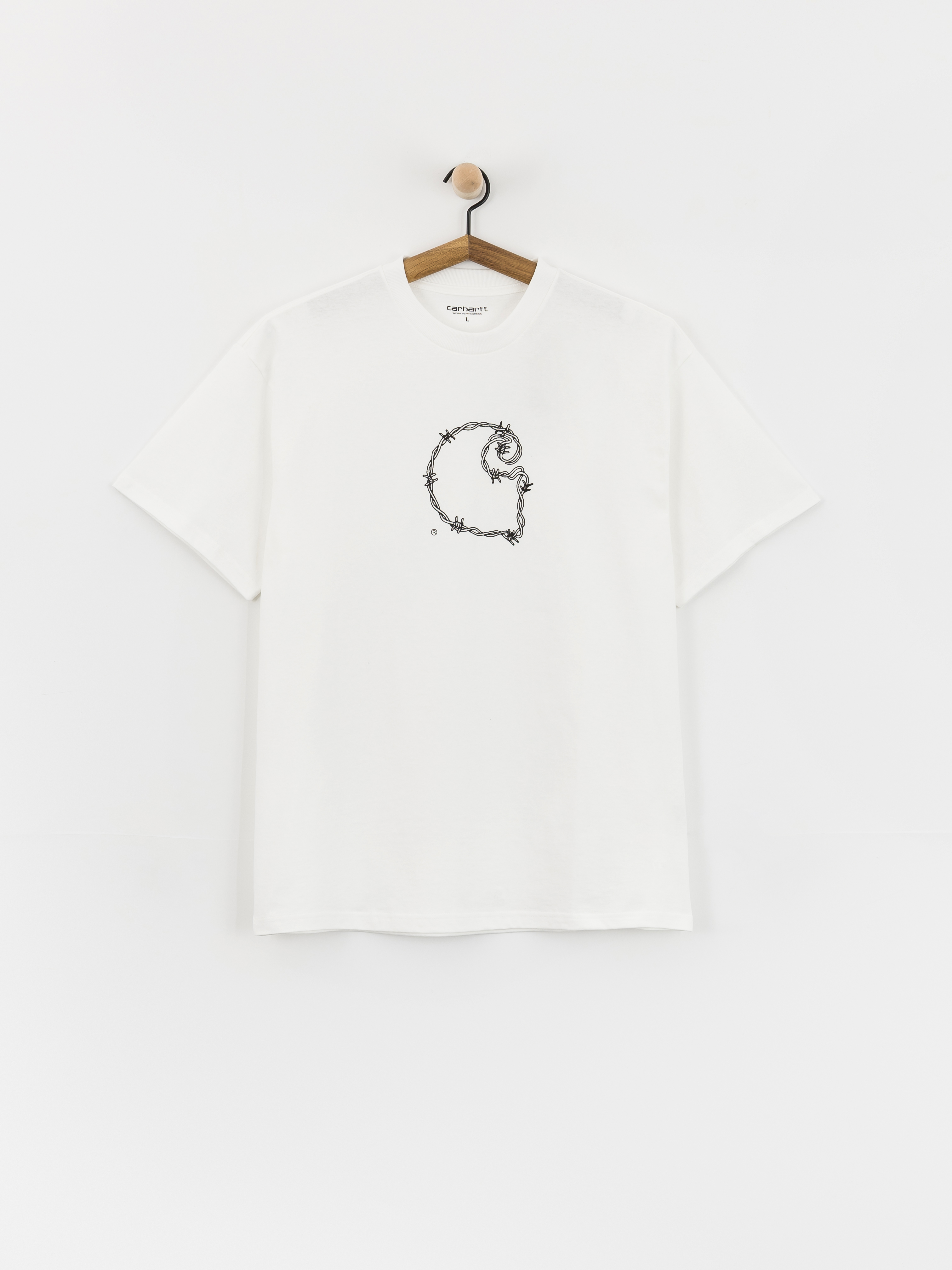Tricou Carhartt WIP Barbwire C (white)