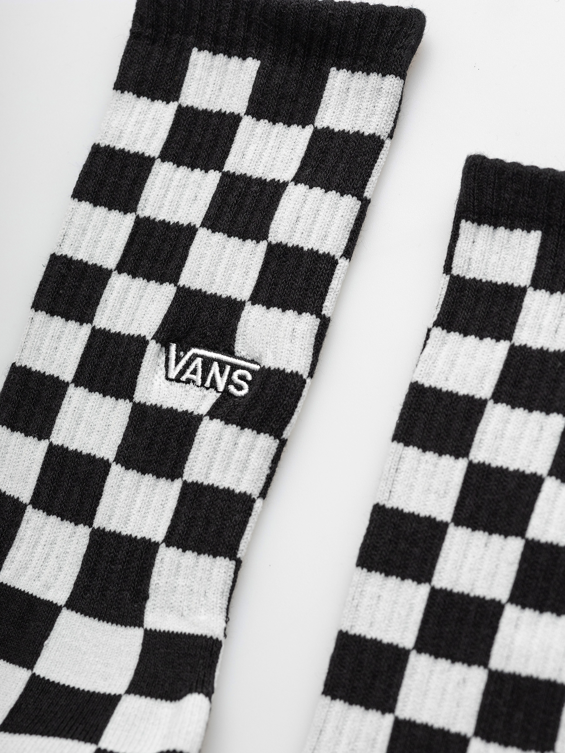 Șosete Vans Checkerboard Crew (black/white)
