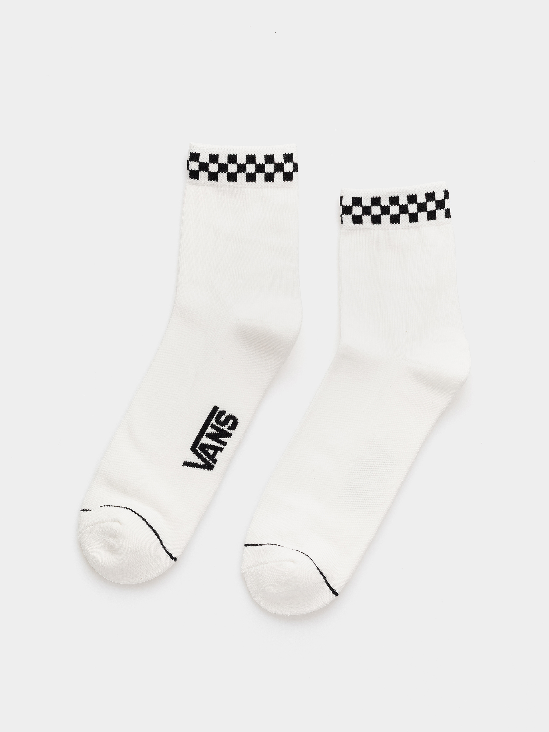 u0218osete Vans Peek A Check Half Crew (white/black)