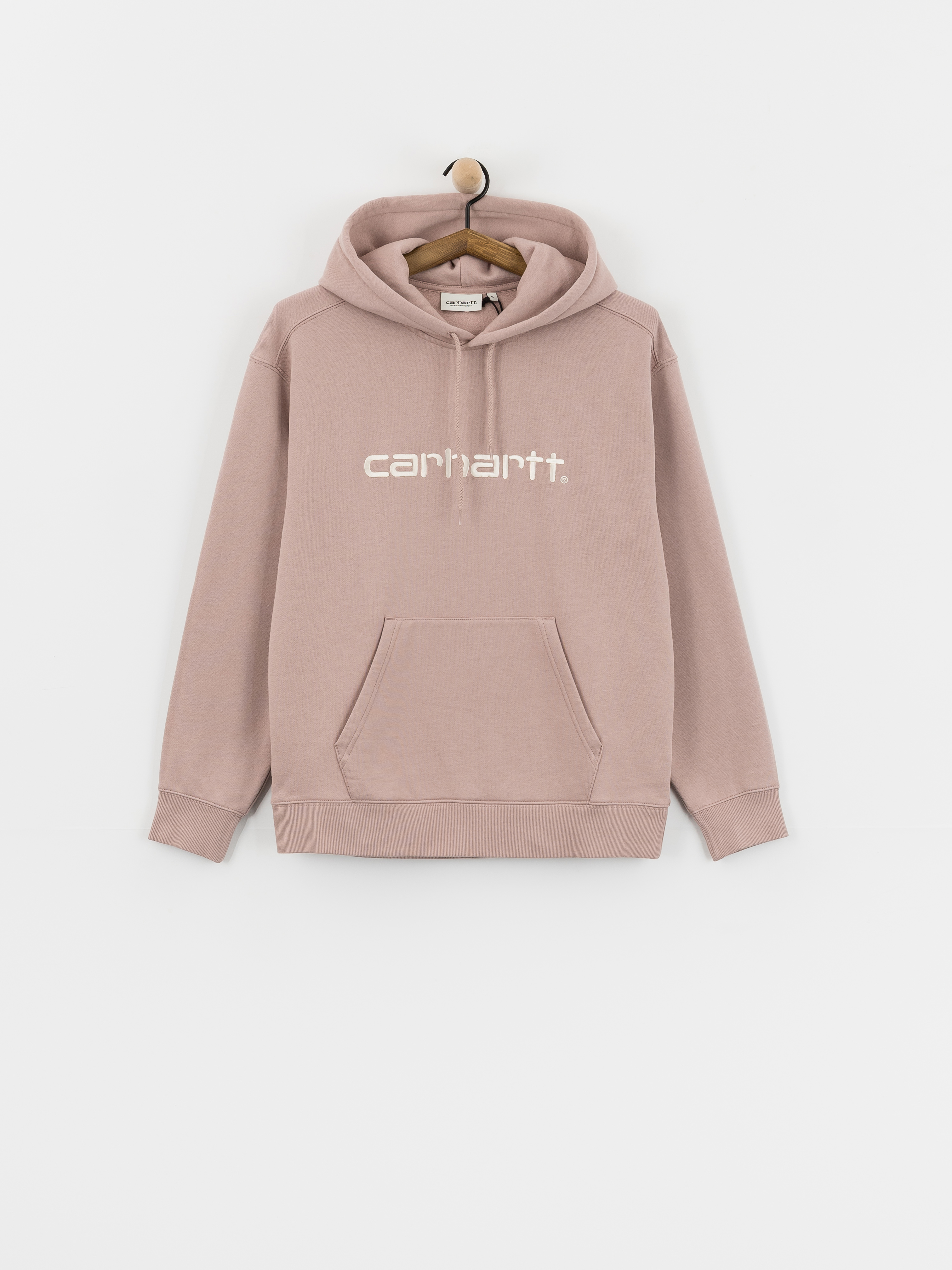 Hanorac cu glugă Carhartt WIP Carhartt HD Wmn (gentle pink/cinnerus)